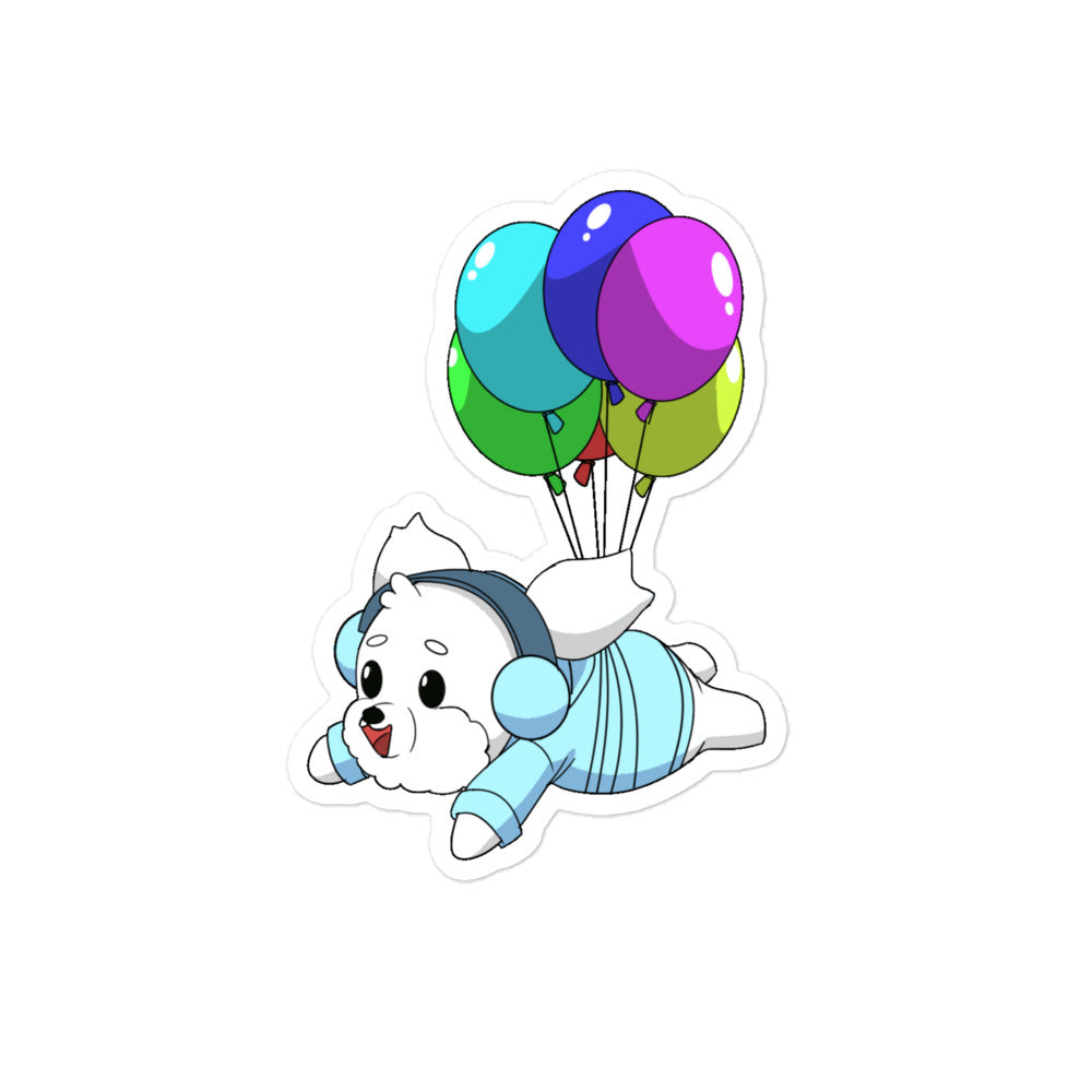 Lo-Fi Puppy Balloons Bubble-Free Stickers