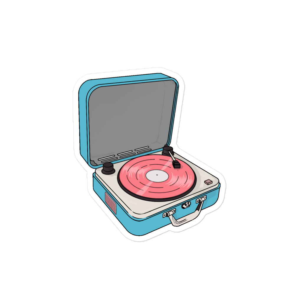 Lo-Fi Vinyl Record Player Bubble-Free Stickers