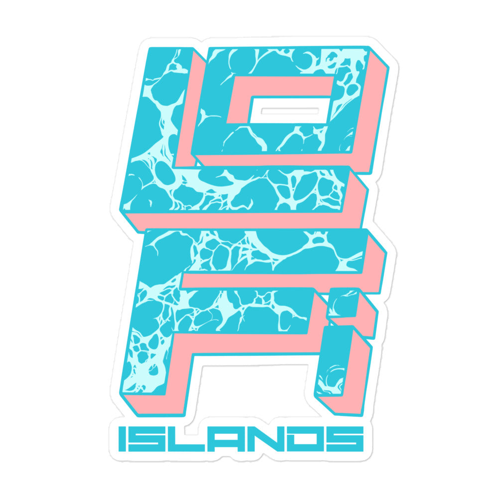 Lo-Fi Islands Water Logo Bubble-Free Stickers