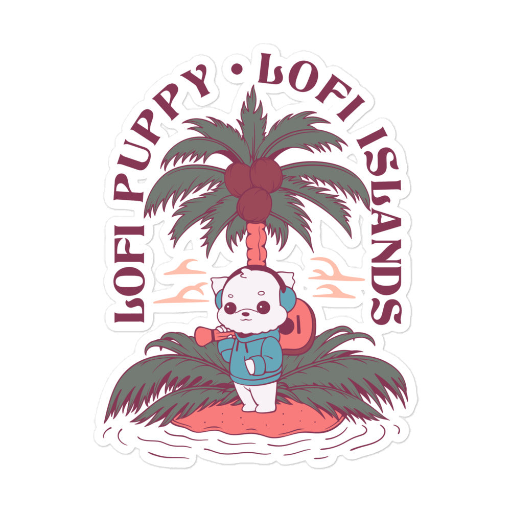 Lo-Fi Islands Puppy Bubble-Free Stickers