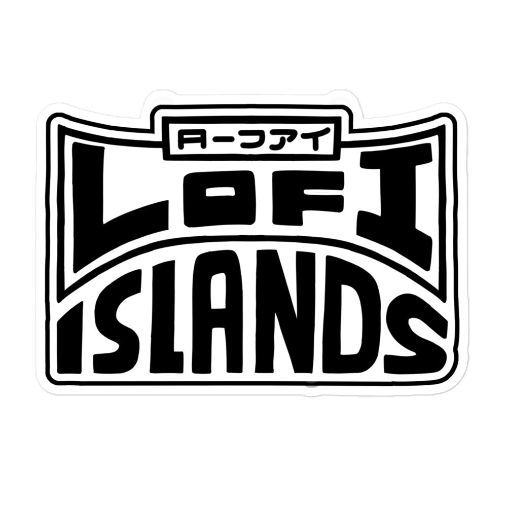 Lo-Fi Islands Logo Bubble-Free Stickers