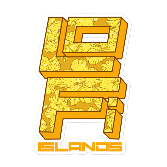 Lo-Fi Islands Gold Bubble-Free Stickers