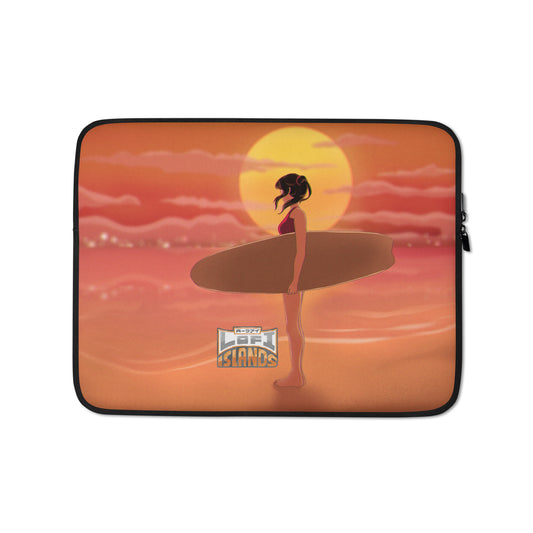 Surfer Girl Sunset Laptop Sleeve