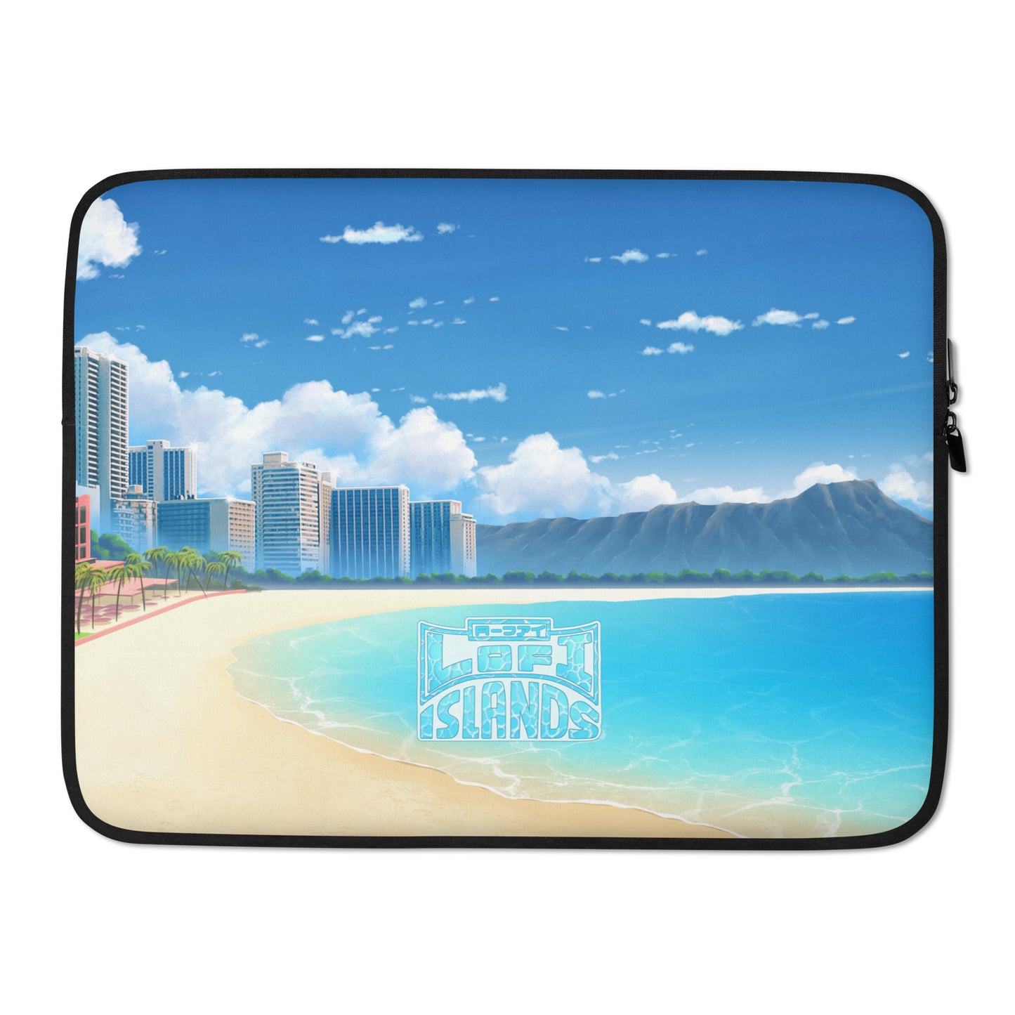 Waikiki Beach & Diamond Head Laptop Sleeve