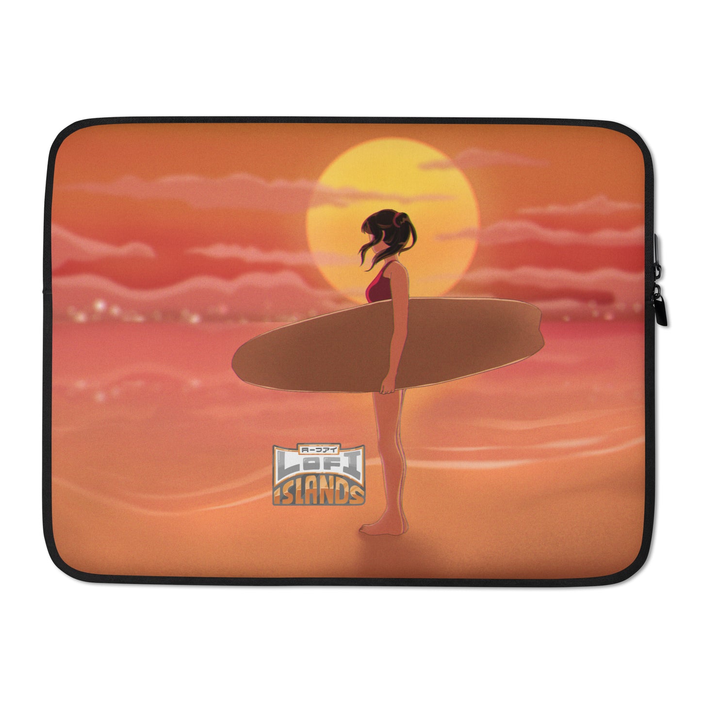 Surfer Girl Sunset Laptop Sleeve