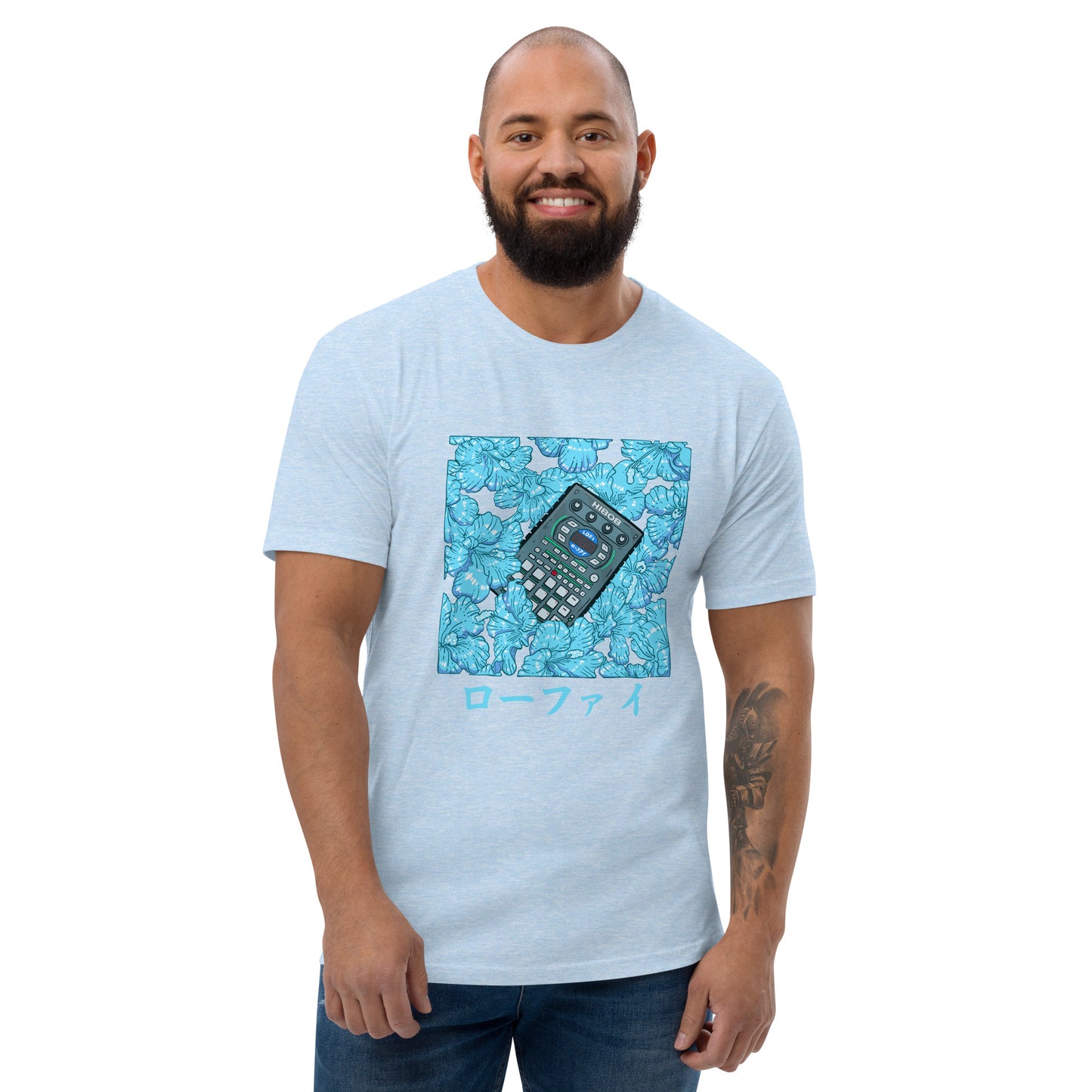 Blue Hibiscus Lo-Fi Short Sleeve T-shirt