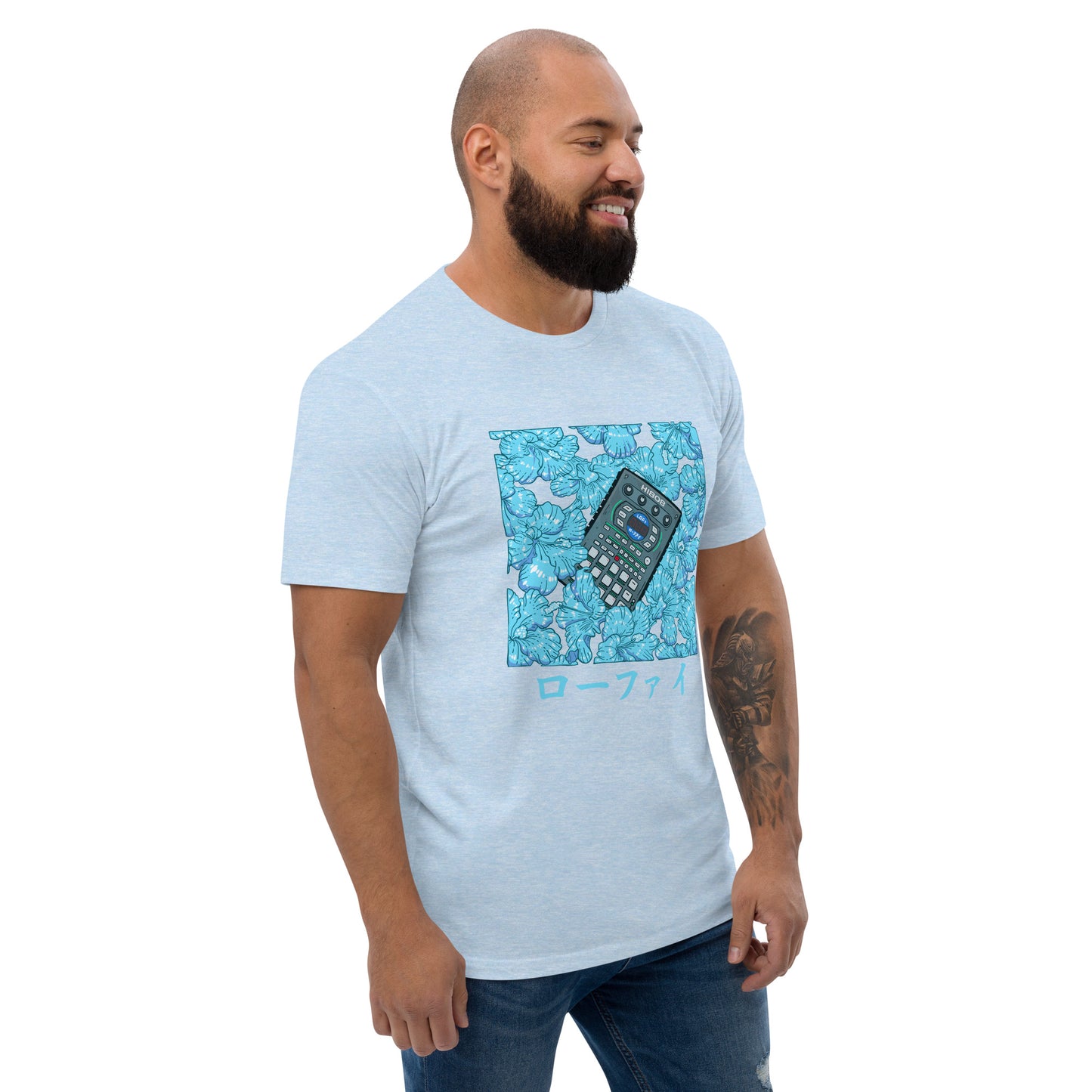 Blue Hibiscus Lo-Fi Short Sleeve T-shirt