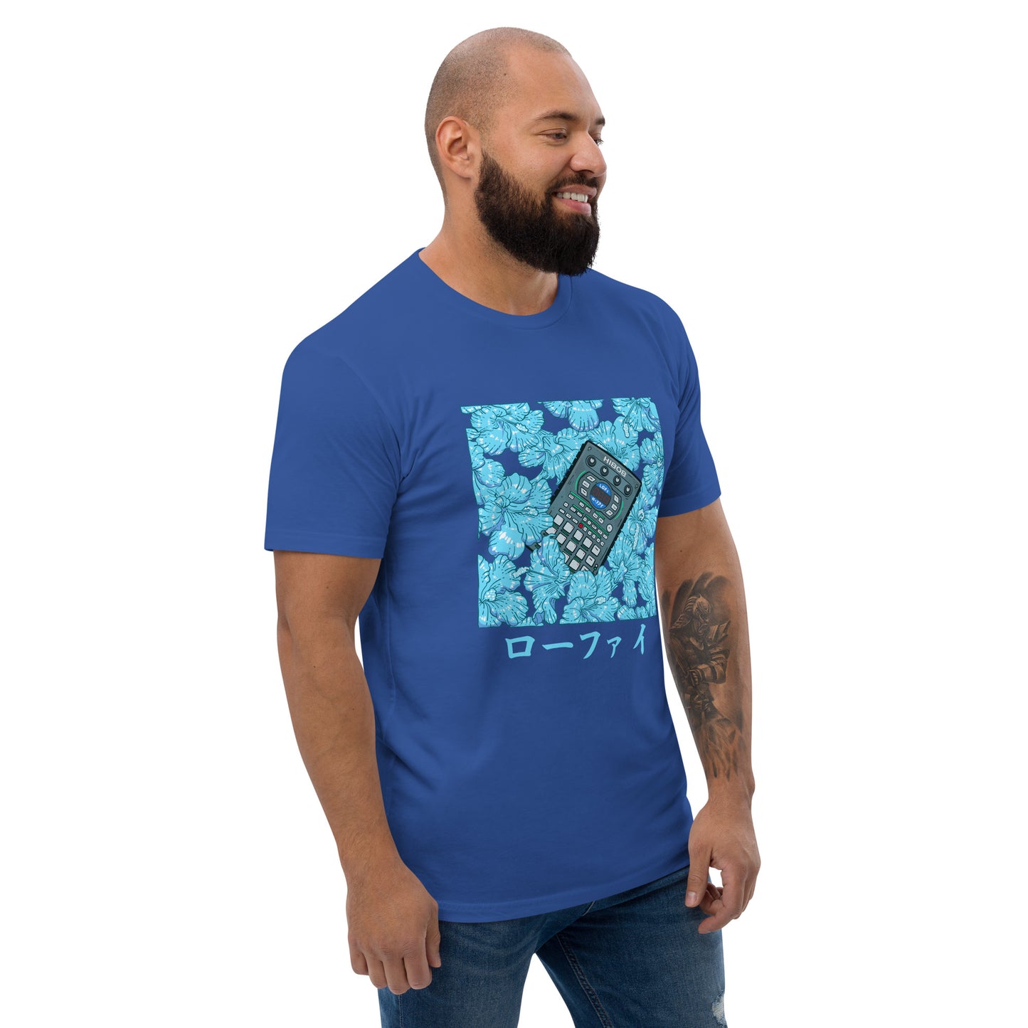 Blue Hibiscus Lo-Fi Short Sleeve T-shirt