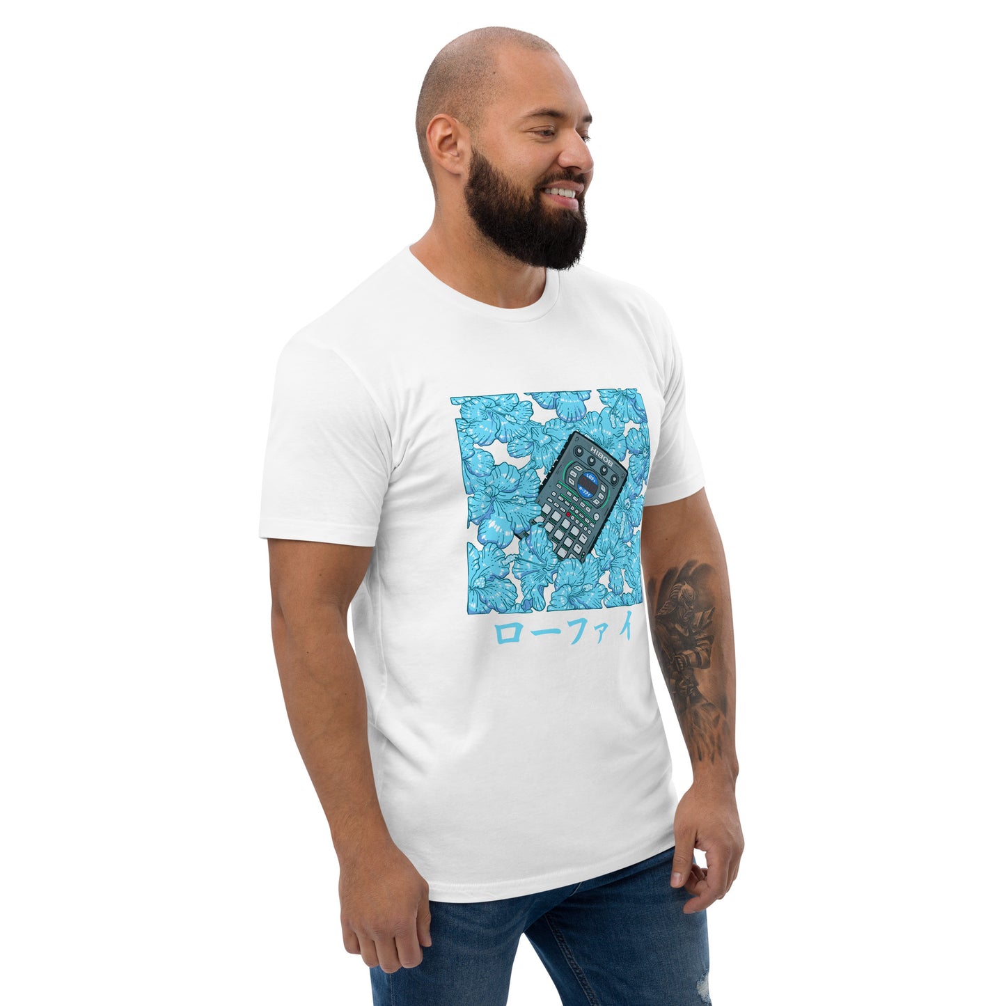 Blue Hibiscus Lo-Fi Short Sleeve T-shirt