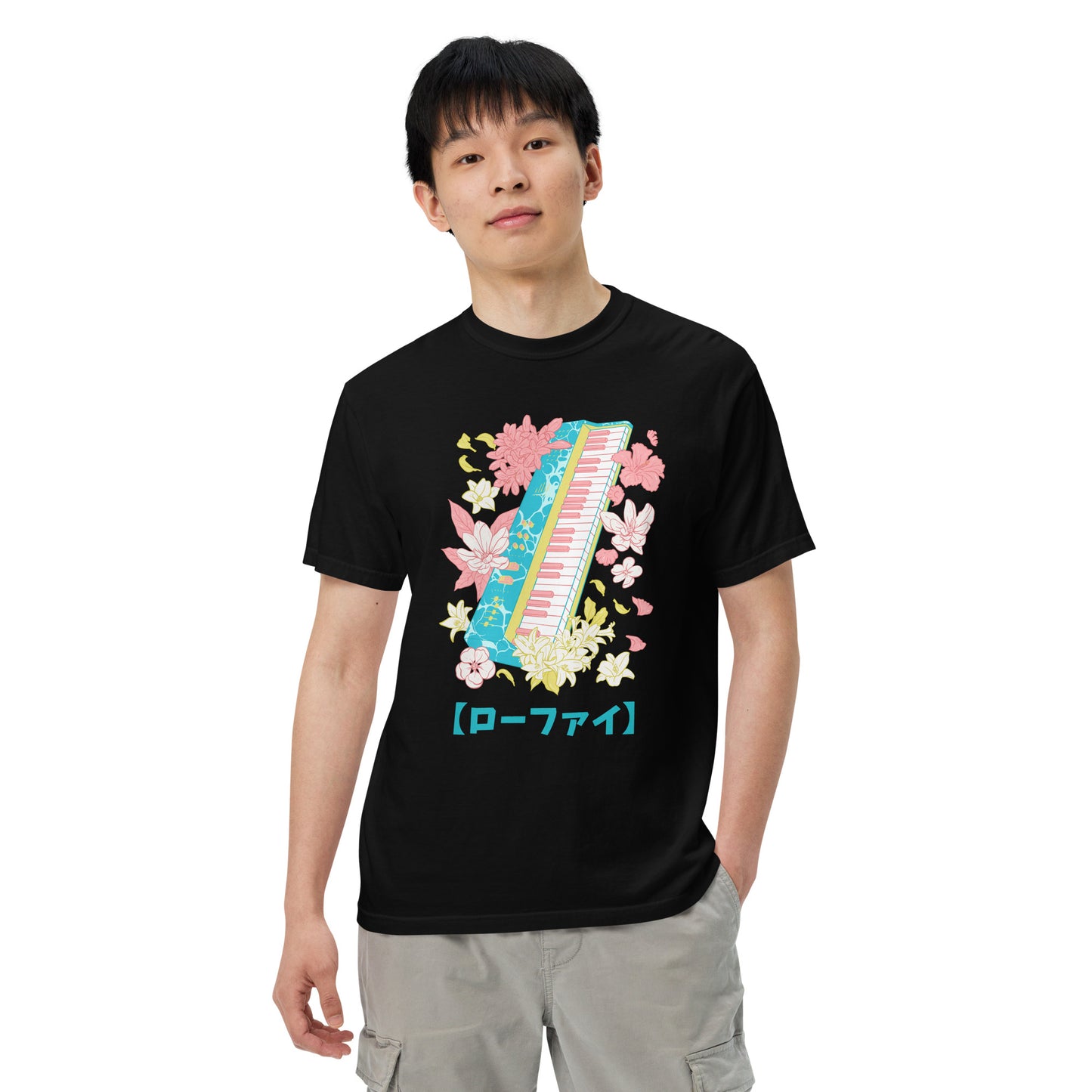 Lo-Fi Islands Keyboard Men’s Garment-Dyed Heavyweight T-Shirt