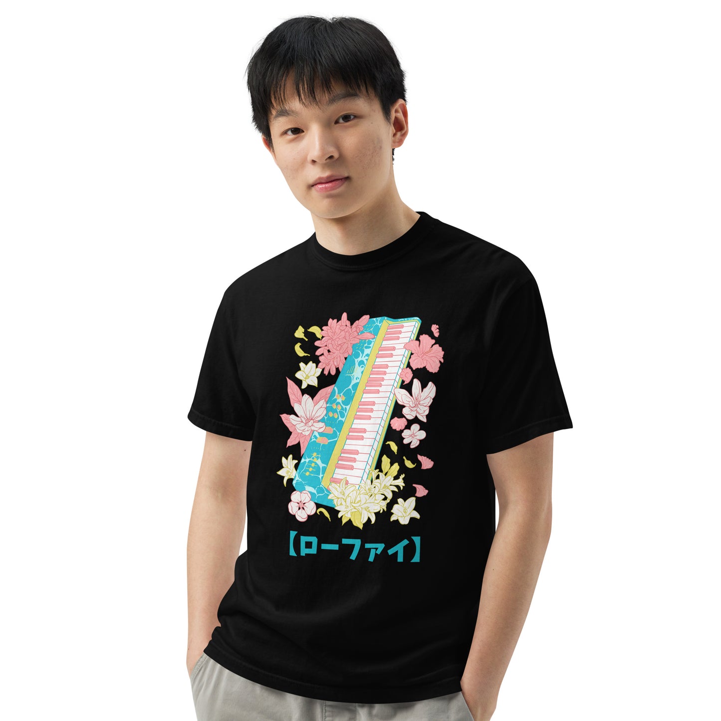 Lo-Fi Islands Keyboard Men’s Garment-Dyed Heavyweight T-Shirt