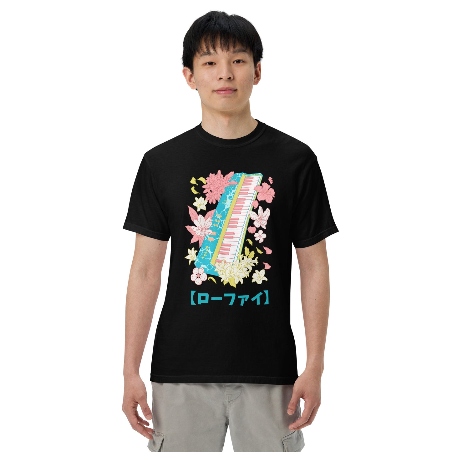 Lo-Fi Islands Keyboard Men’s Garment-Dyed Heavyweight T-Shirt