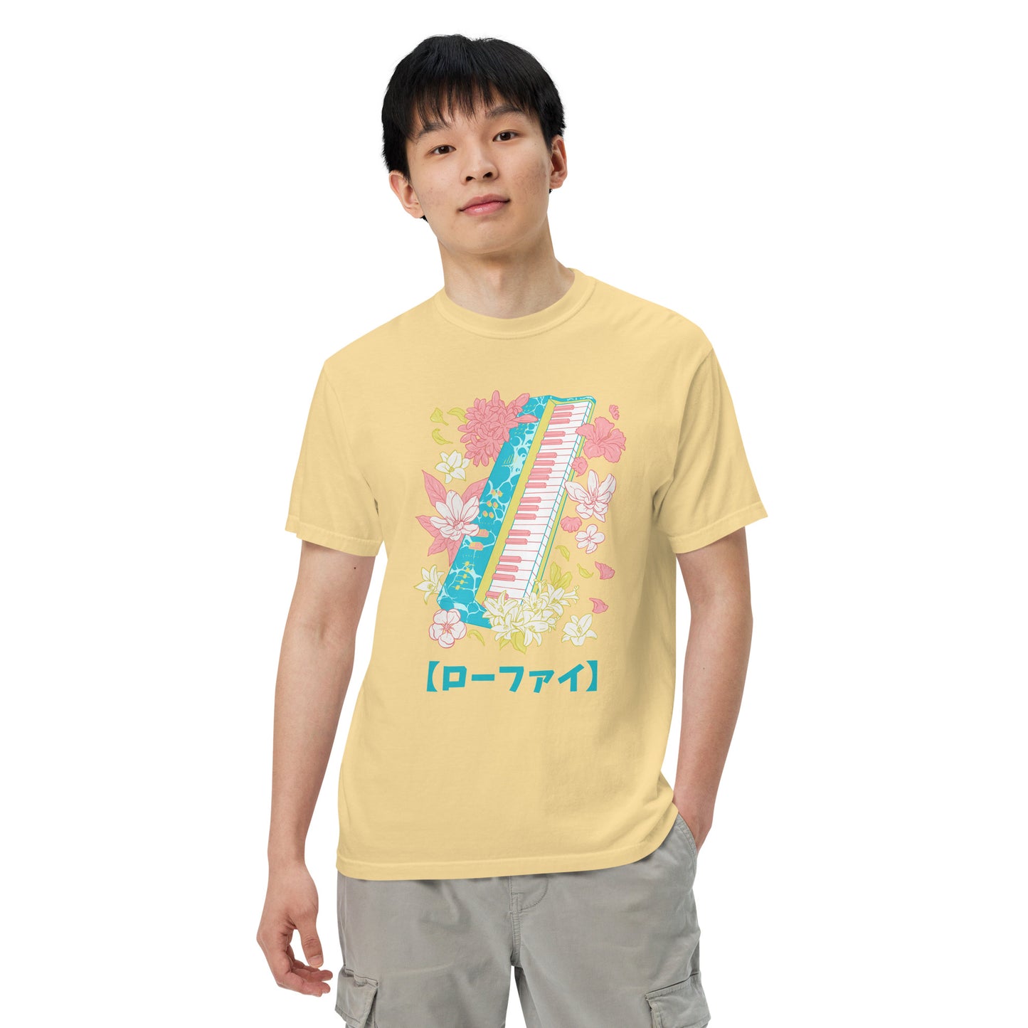 Lo-Fi Islands Keyboard Men’s Garment-Dyed Heavyweight T-Shirt