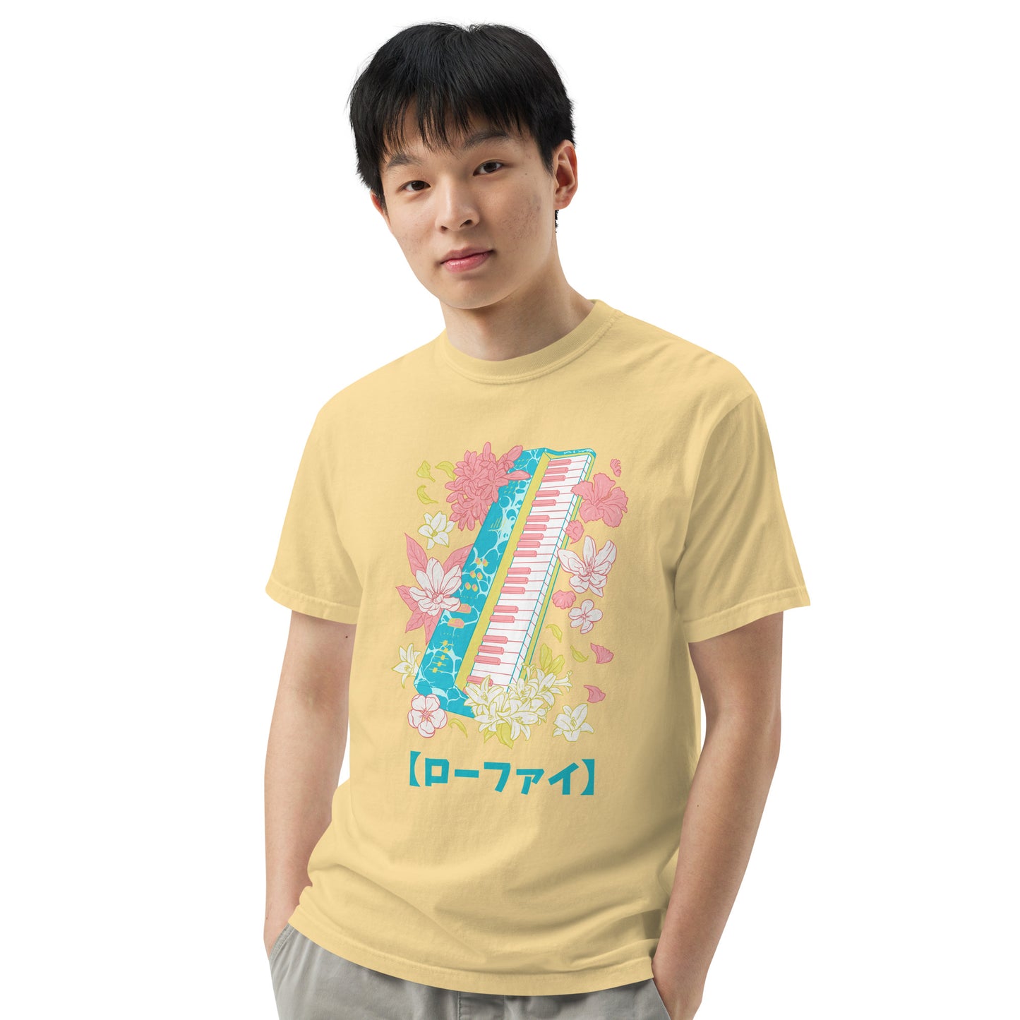 Lo-Fi Islands Keyboard Men’s Garment-Dyed Heavyweight T-Shirt