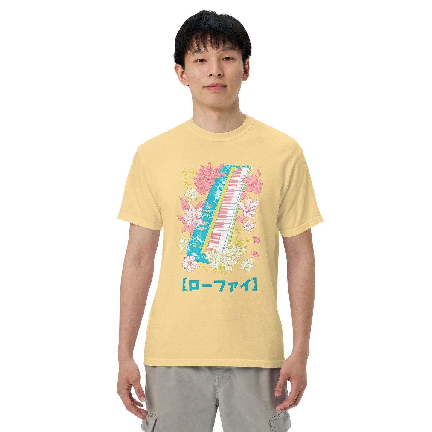 Lo-Fi Islands Keyboard Men’s Garment-Dyed Heavyweight T-Shirt