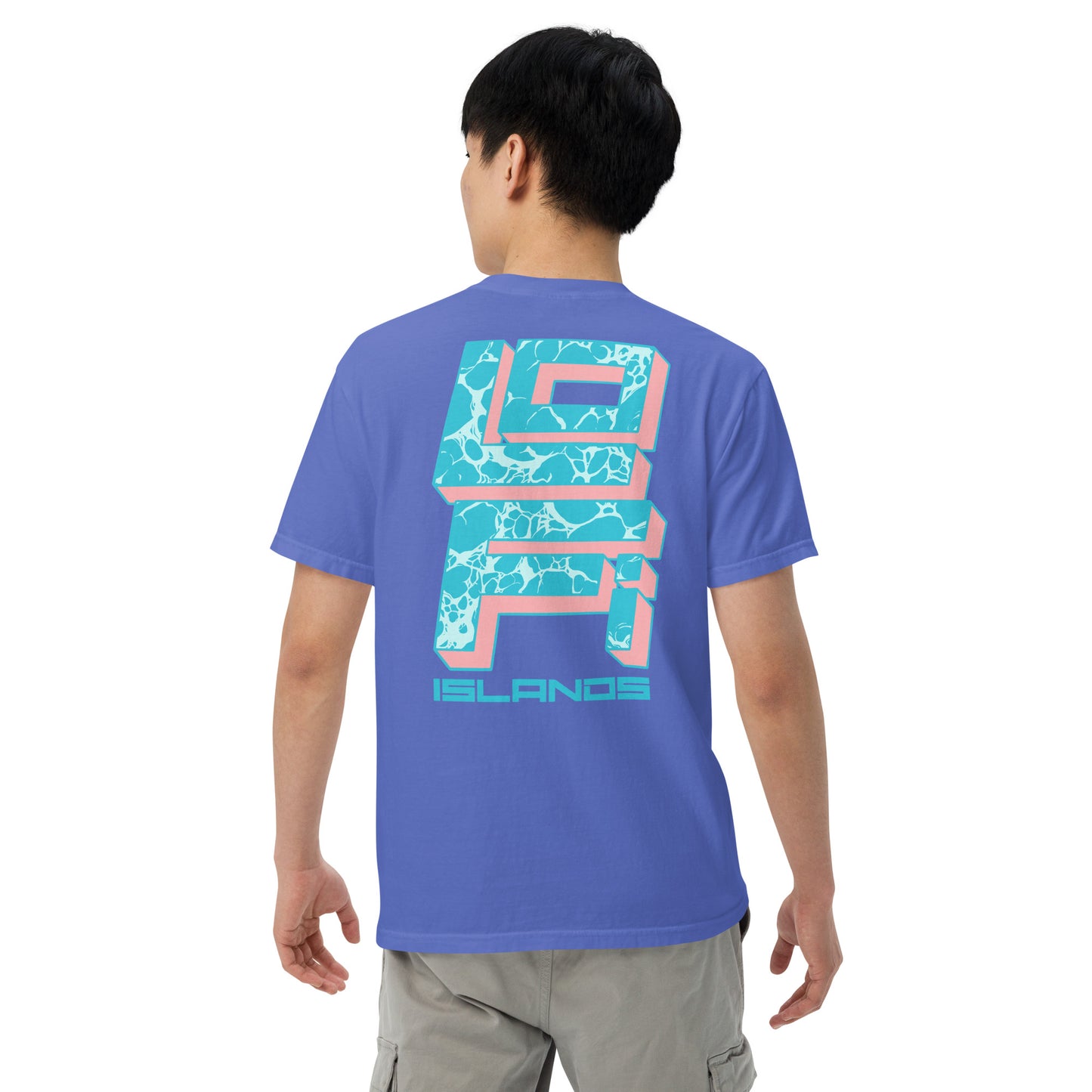 Hibiscus Cassette Lo-Fi Islands Men’s Garment-Dyed Heavyweight T-Shirt