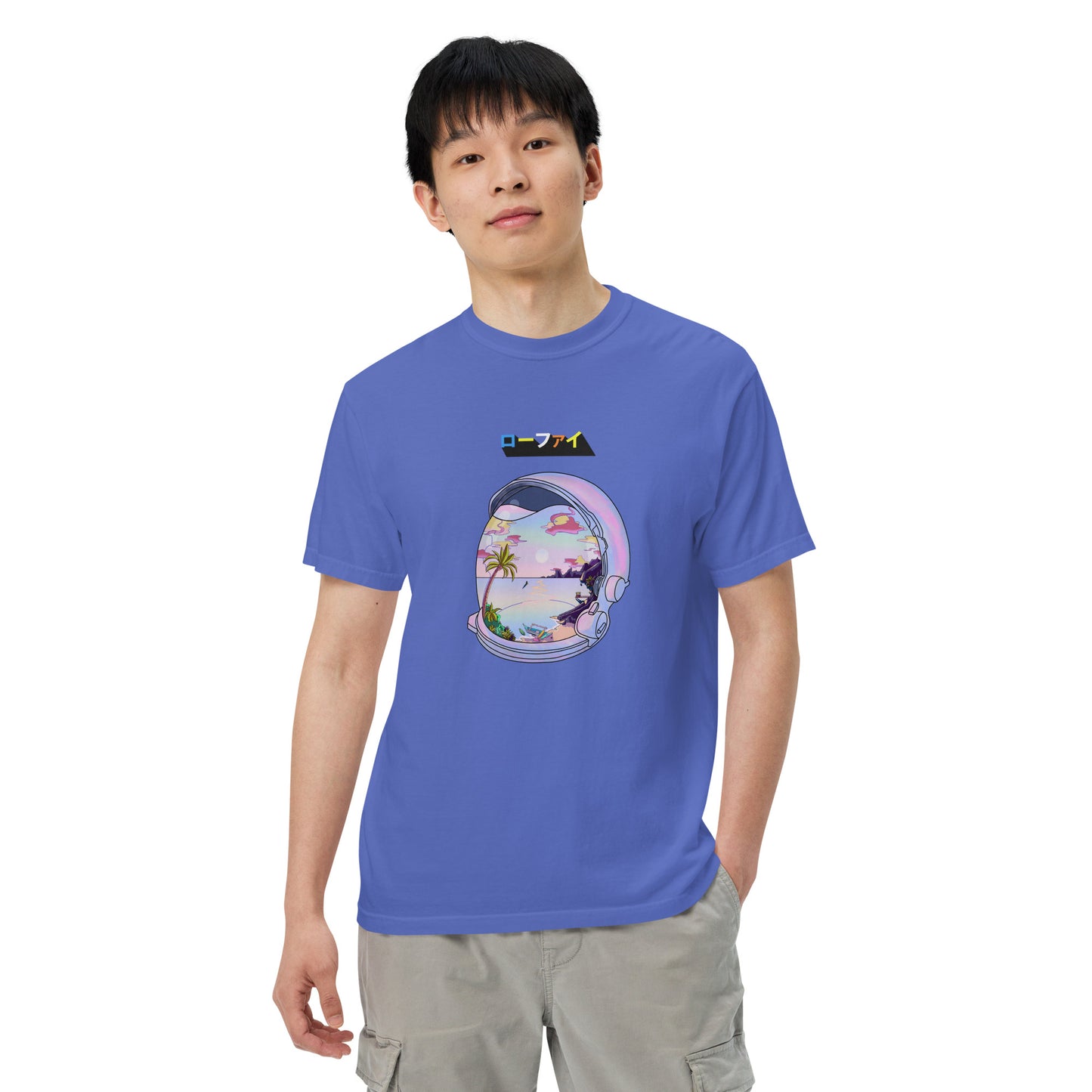 Astronaut Lo-Fi Islands Men’s Garment-Dyed Heavyweight T-Shirt