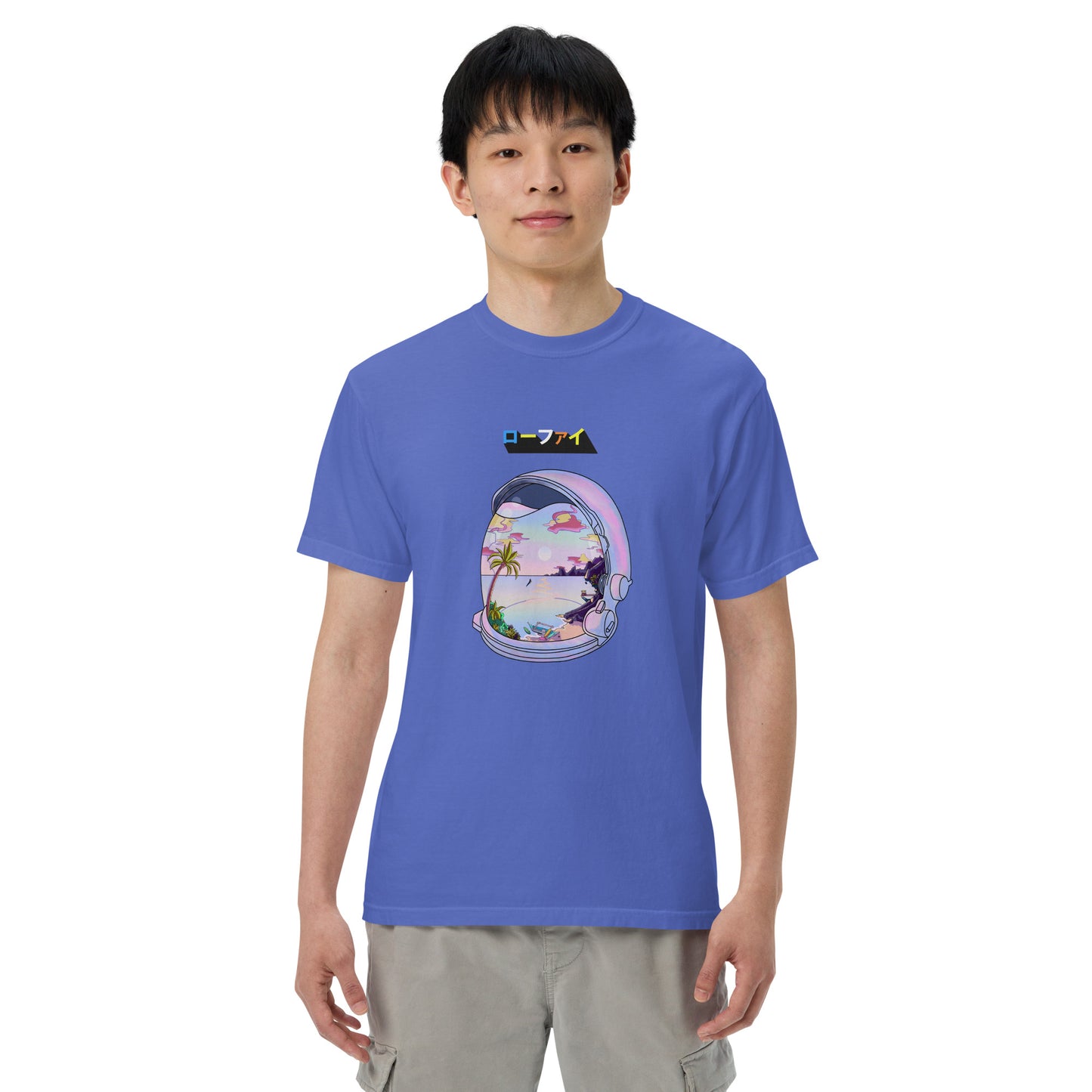 Astronaut Lo-Fi Islands Men’s Garment-Dyed Heavyweight T-Shirt