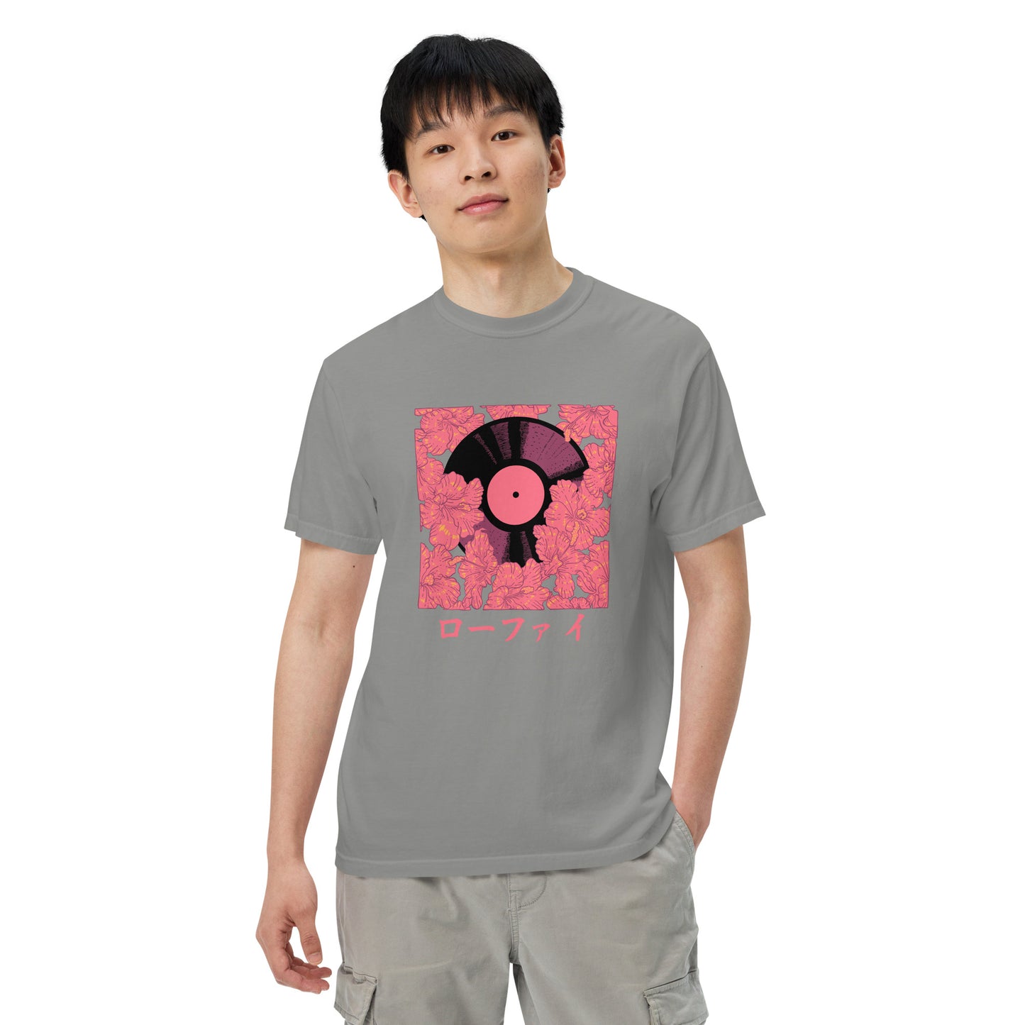 Vinyl Hibiscus Men’s Garment-Dyed Heavyweight T-Shirt