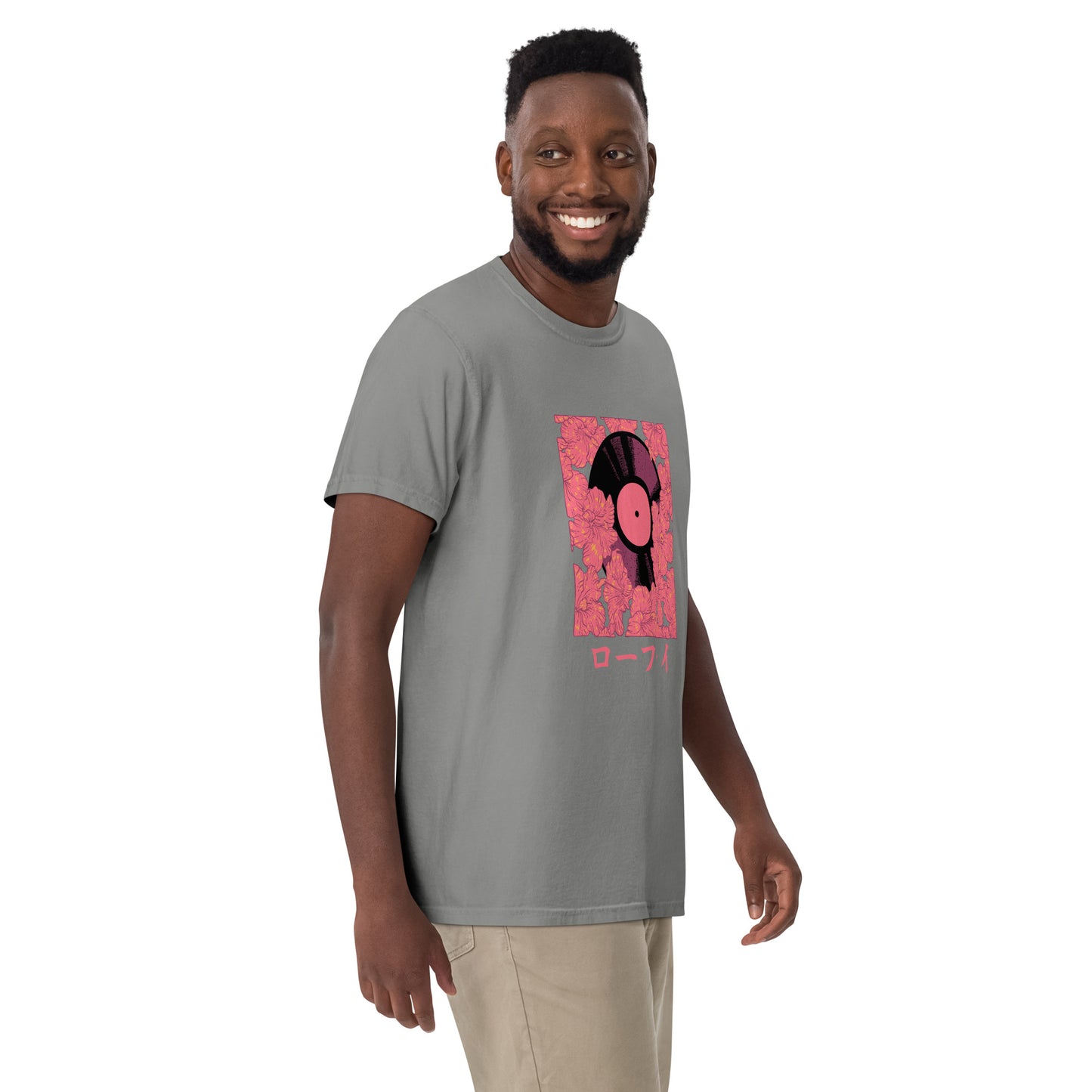 Vinyl Hibiscus Men’s Garment-Dyed Heavyweight T-Shirt