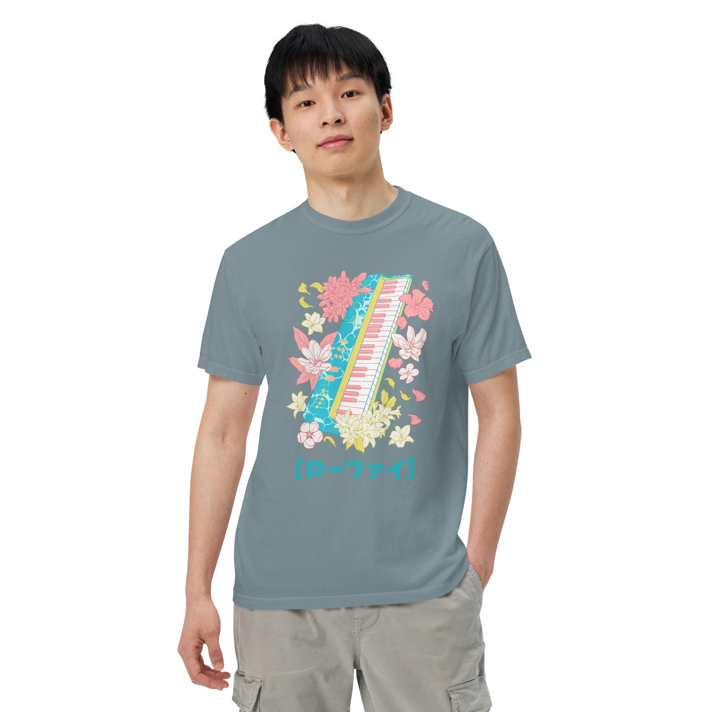 Lo-Fi Islands Keyboard Men’s Garment-Dyed Heavyweight T-Shirt