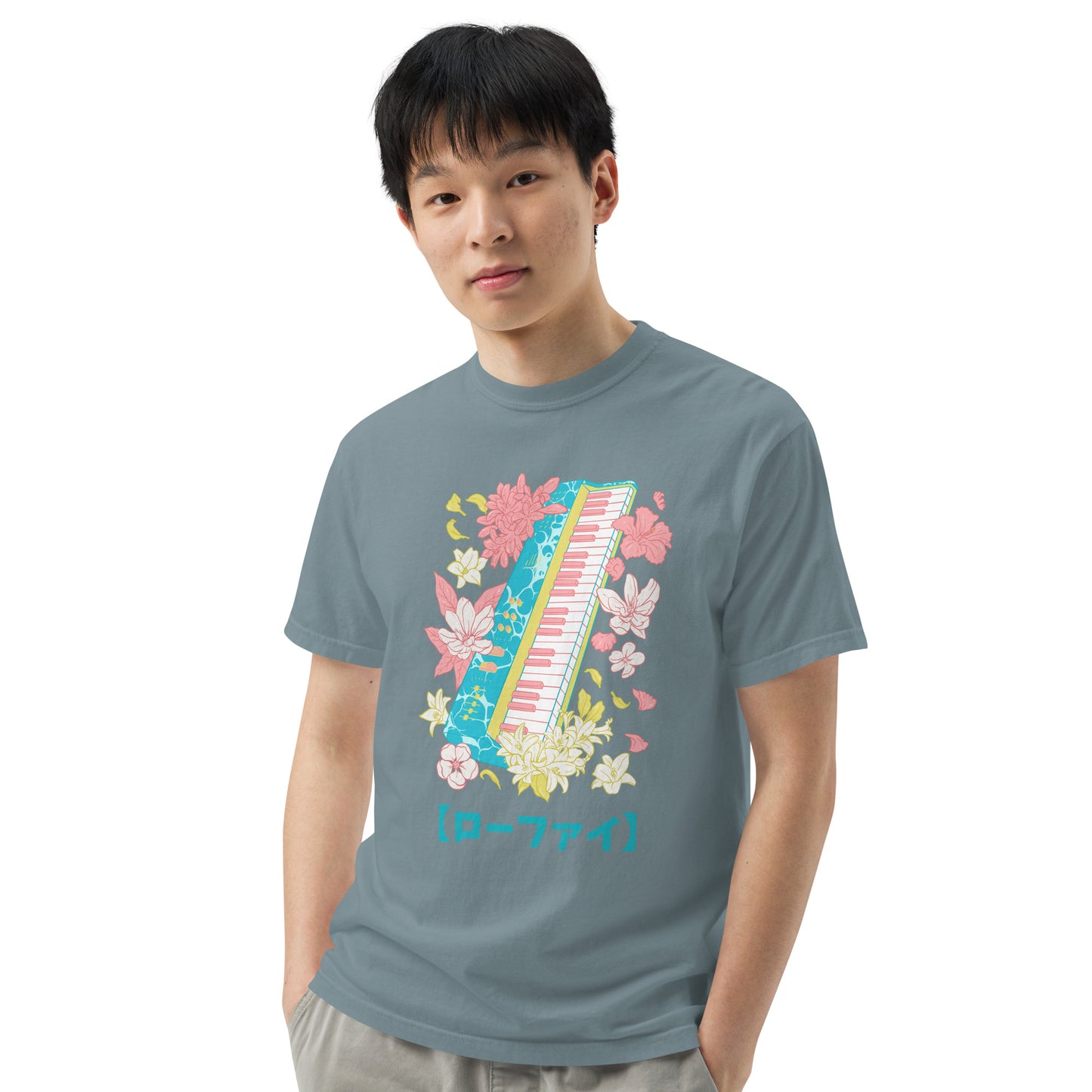 Lo-Fi Islands Keyboard Men’s Garment-Dyed Heavyweight T-Shirt