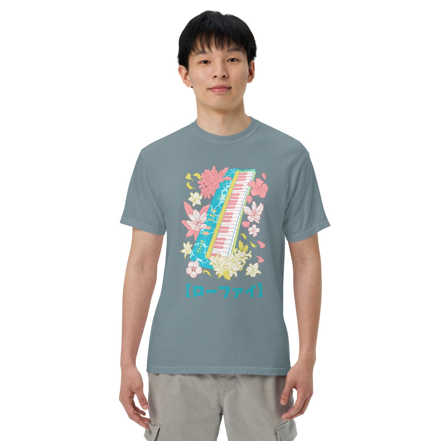 Lo-Fi Islands Keyboard Men’s Garment-Dyed Heavyweight T-Shirt