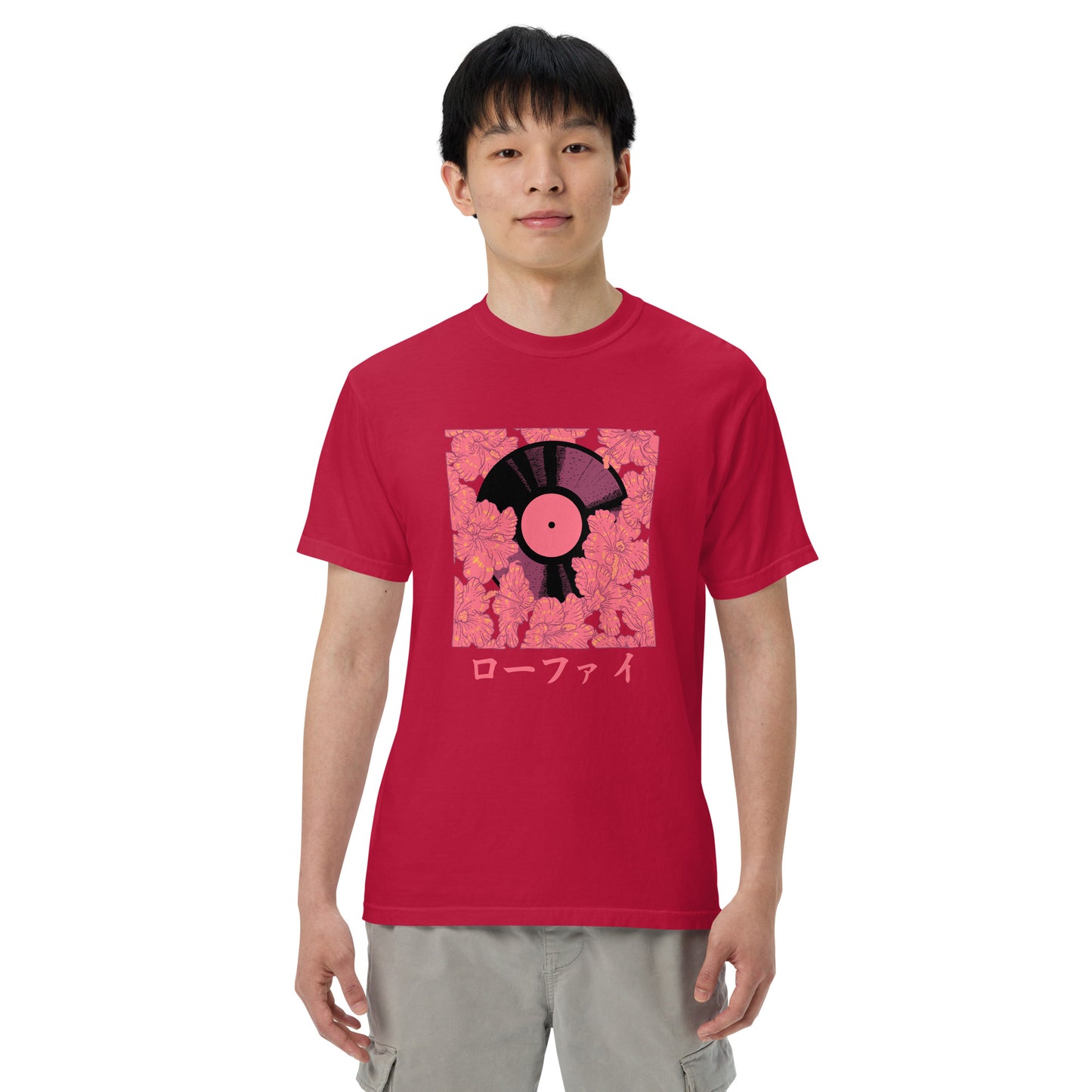 Vinyl Hibiscus Men’s Garment-Dyed Heavyweight T-Shirt