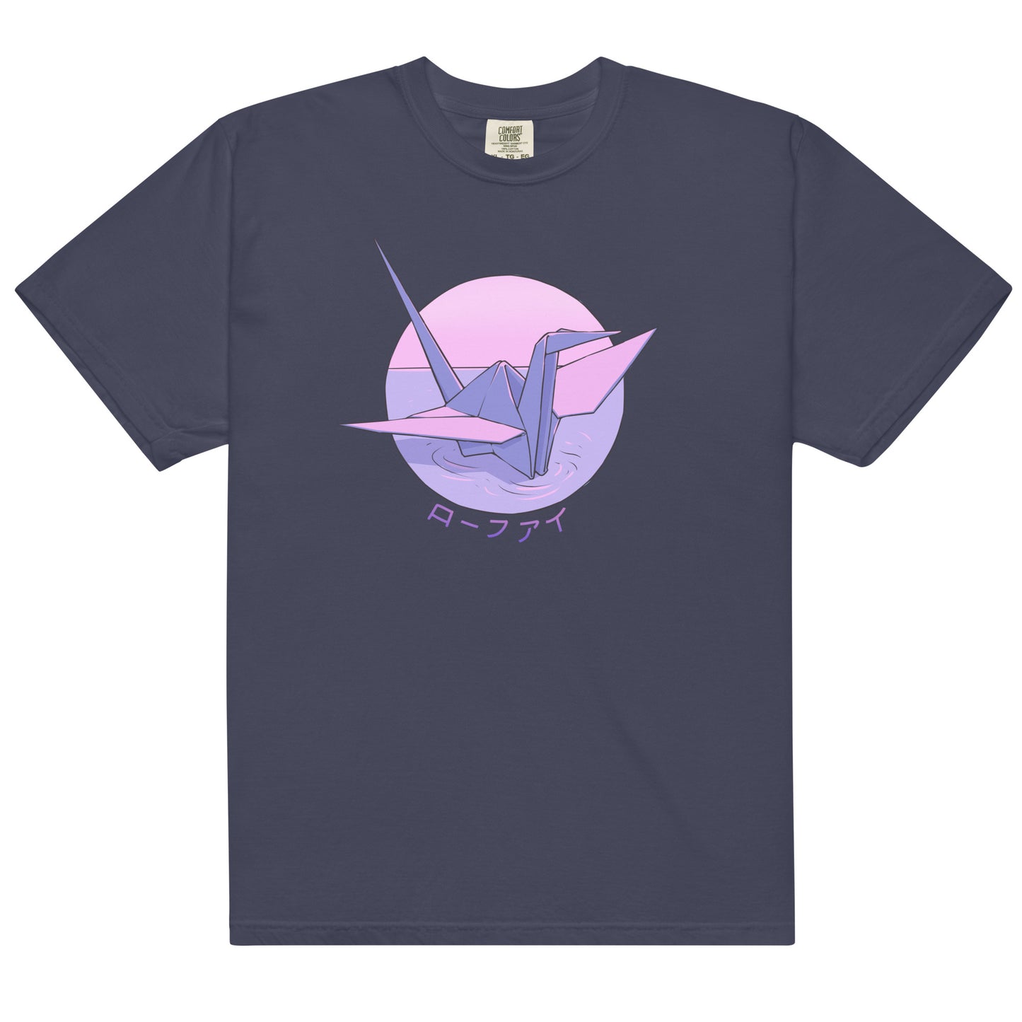 Origami Crane Men’s Garment-Dyed Heavyweight T-Shirt