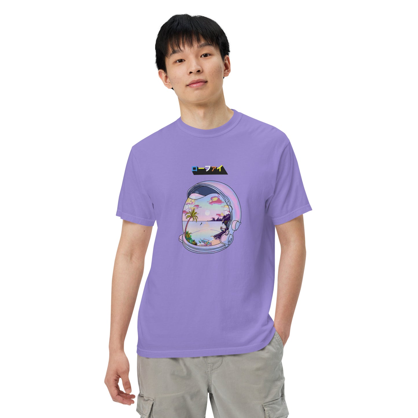 Astronaut Lo-Fi Islands Men’s Garment-Dyed Heavyweight T-Shirt