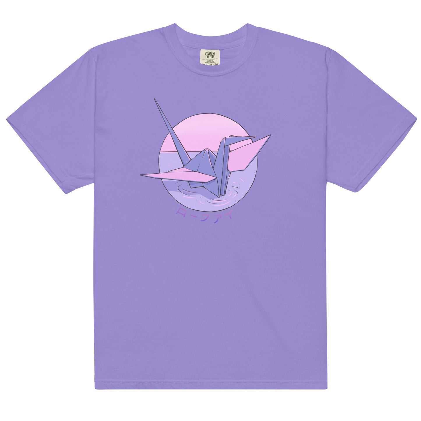 Origami Crane Men’s Garment-Dyed Heavyweight T-Shirt