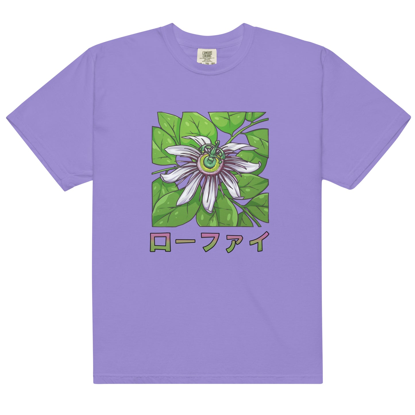 Passionfruit Flower Men’s Garment-Dyed Heavyweight T-Shirt