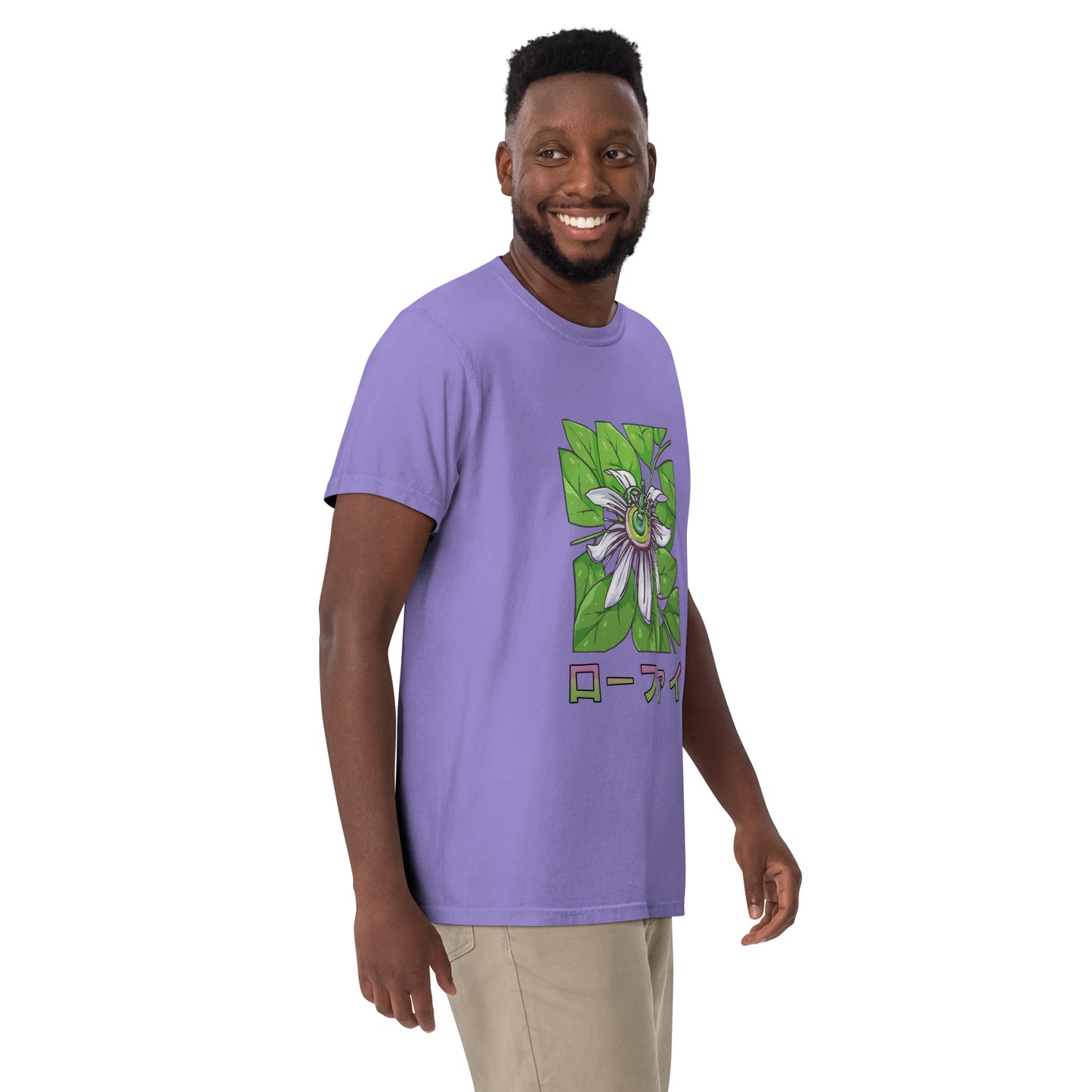 Passionfruit Flower Men’s Garment-Dyed Heavyweight T-Shirt