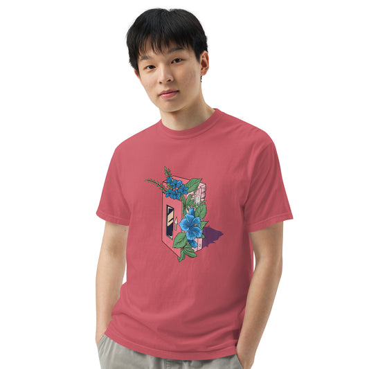 Hibiscus Cassette Men’s Garment-Dyed Heavyweight T-Shirt