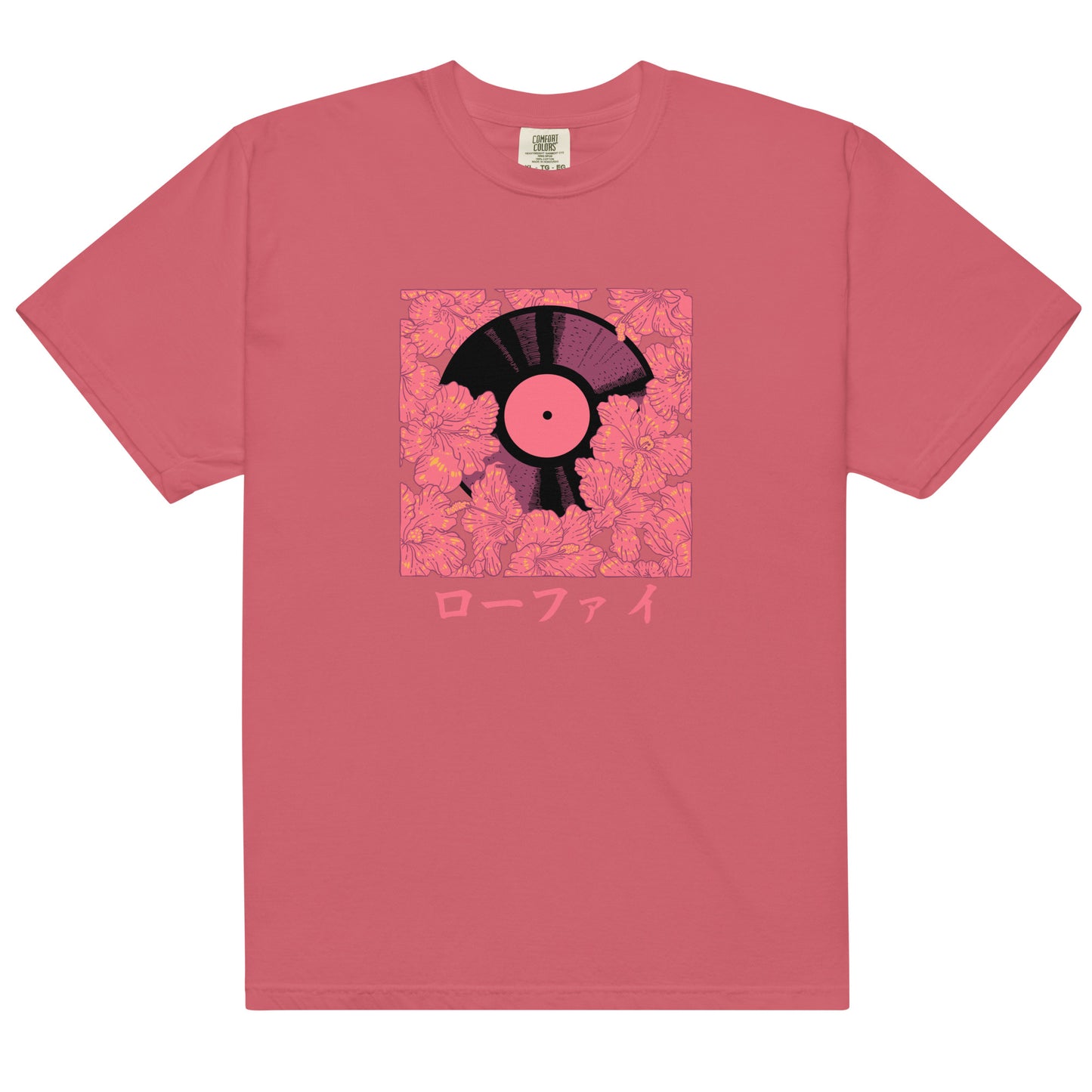 Vinyl Hibiscus Men’s Garment-Dyed Heavyweight T-Shirt