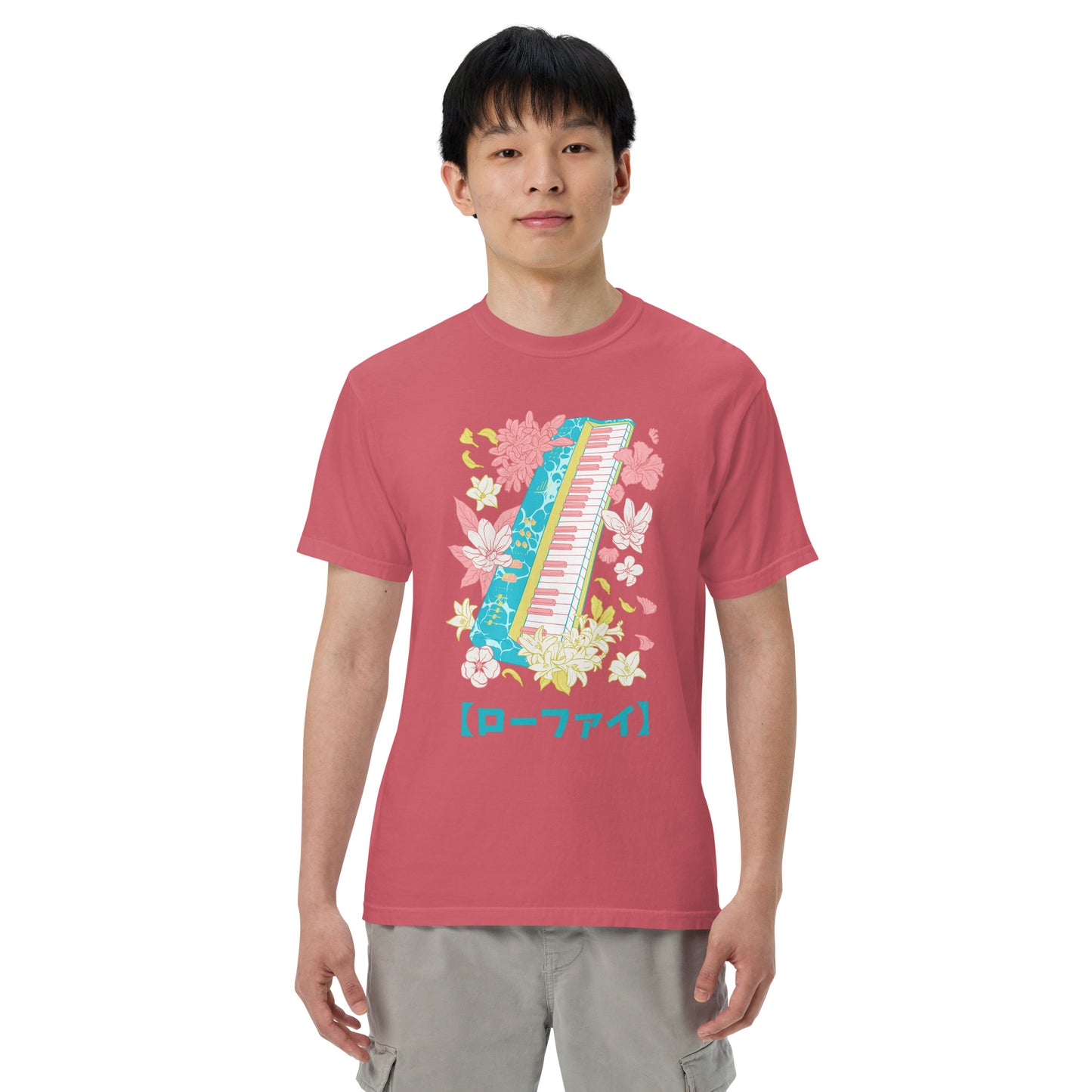 Lo-Fi Islands Keyboard Men’s Garment-Dyed Heavyweight T-Shirt