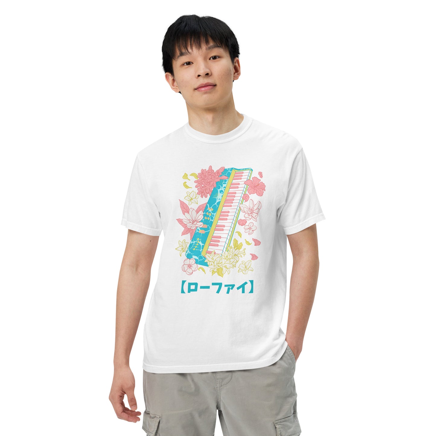 Lo-Fi Islands Keyboard Men’s Garment-Dyed Heavyweight T-Shirt