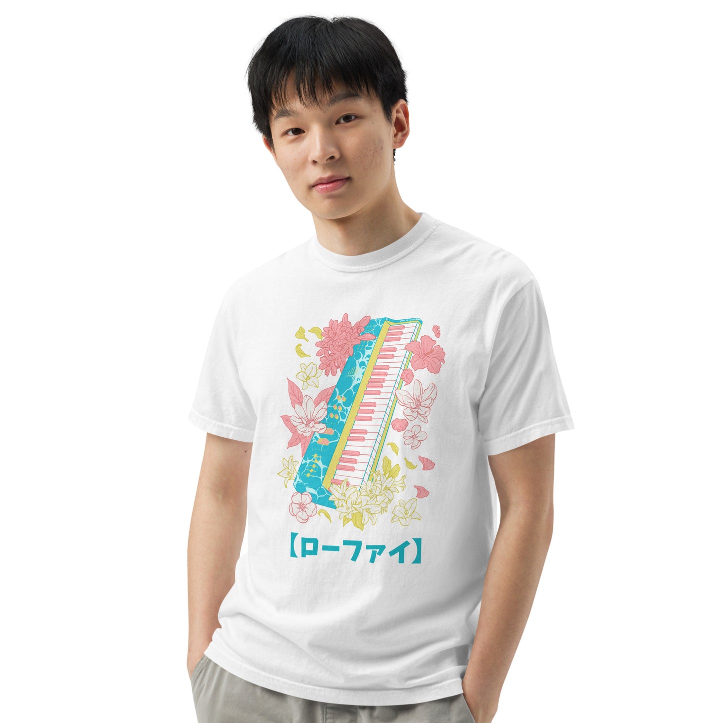 Lo-Fi Islands Keyboard Men’s Garment-Dyed Heavyweight T-Shirt