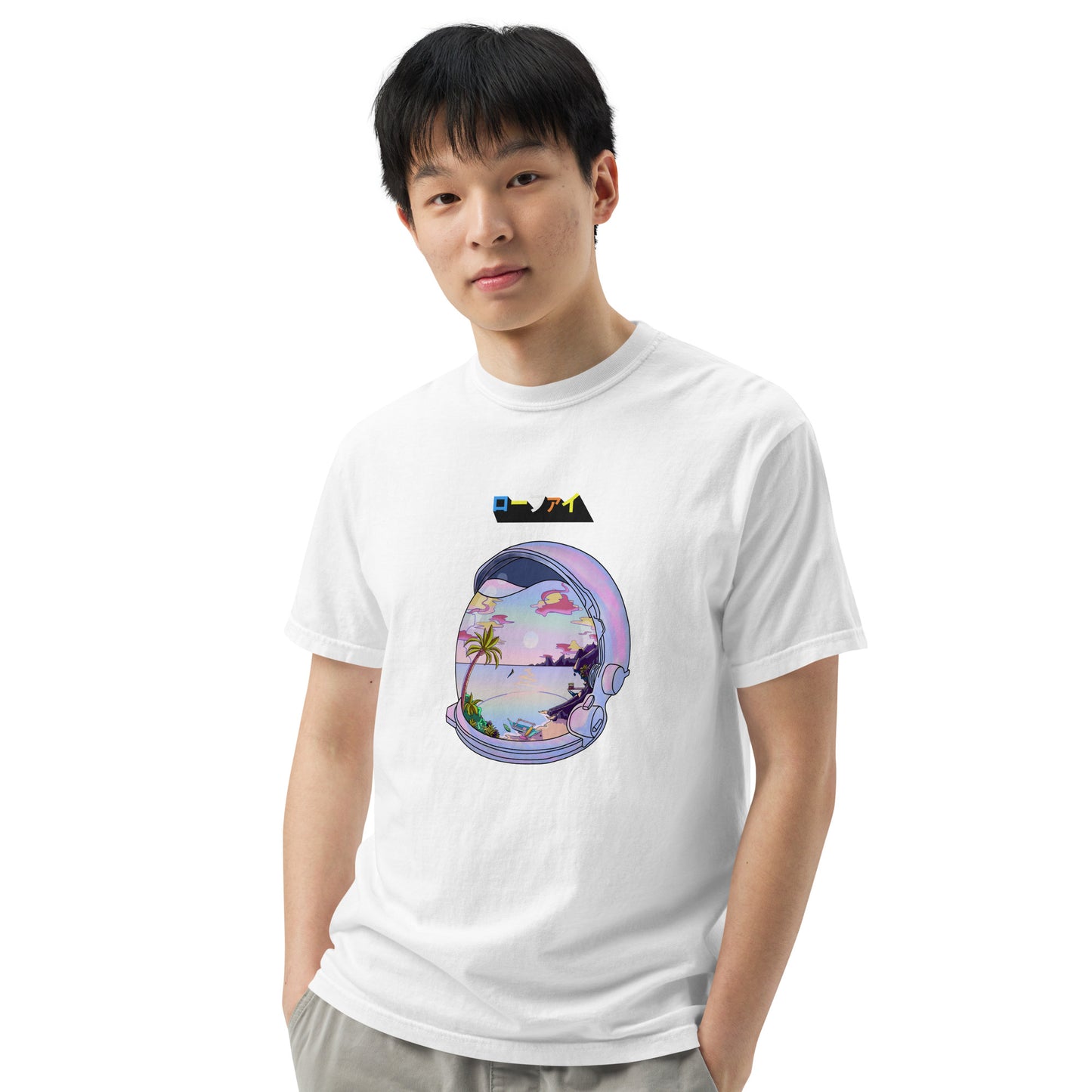 Astronaut Lo-Fi Islands Men’s Garment-Dyed Heavyweight T-Shirt