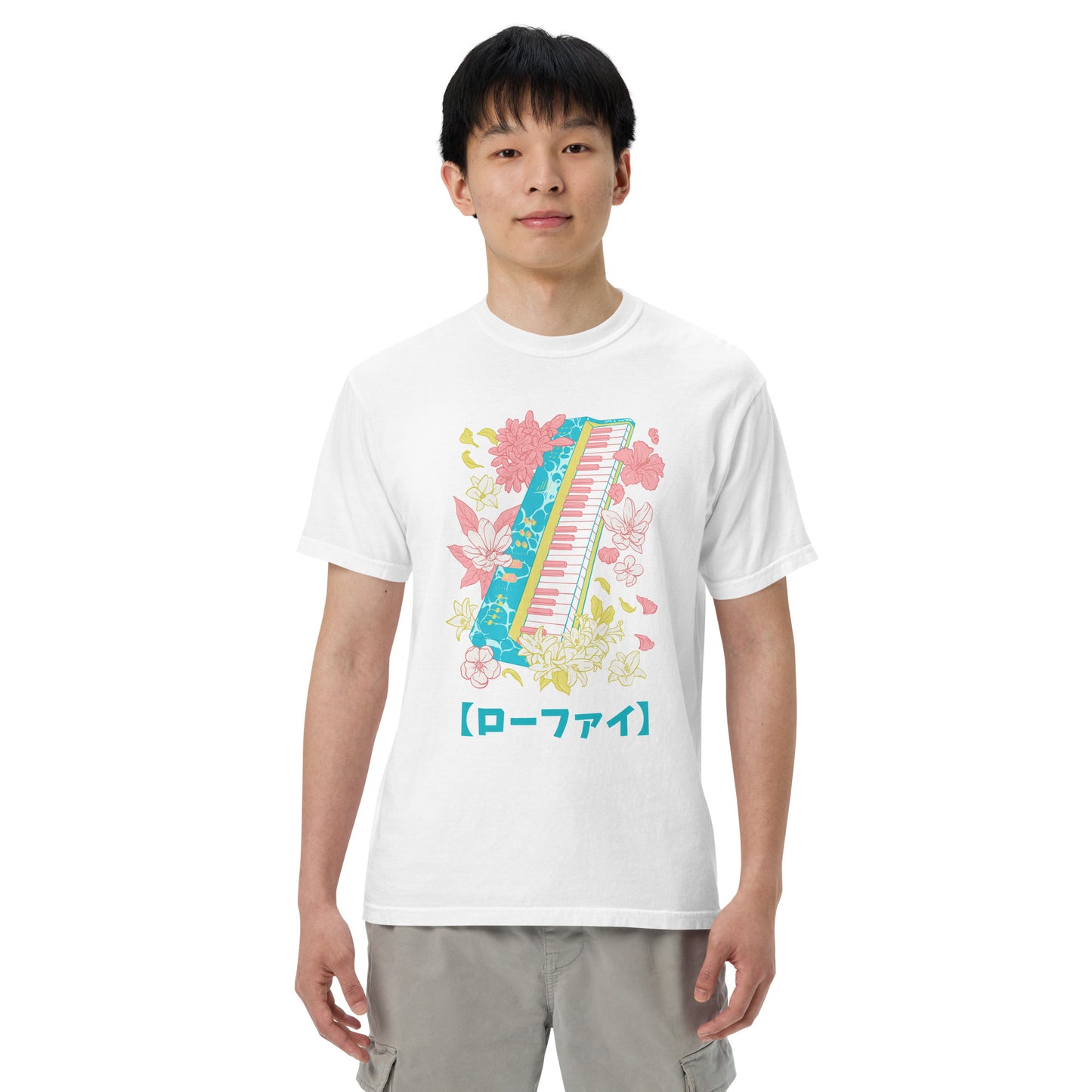 Lo-Fi Islands Keyboard Men’s Garment-Dyed Heavyweight T-Shirt