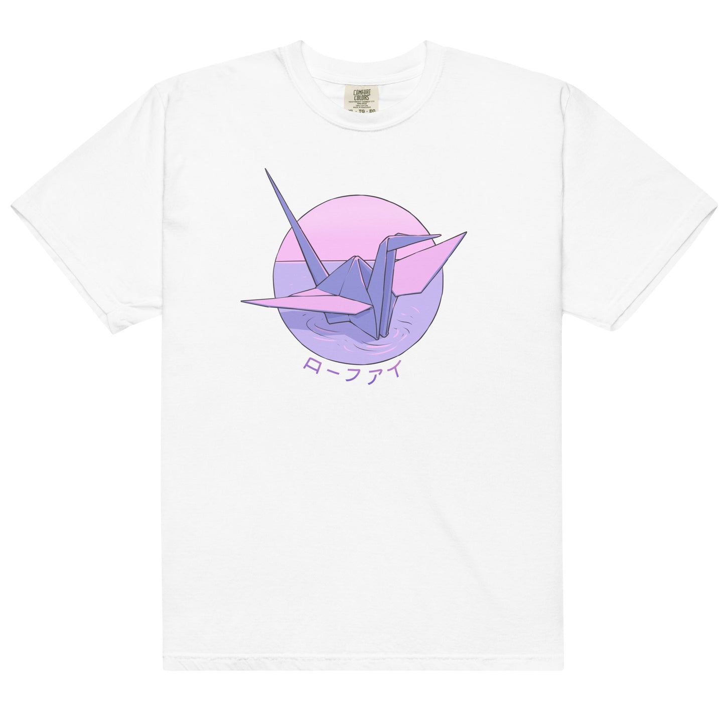 Origami Crane Men’s Garment-Dyed Heavyweight T-Shirt