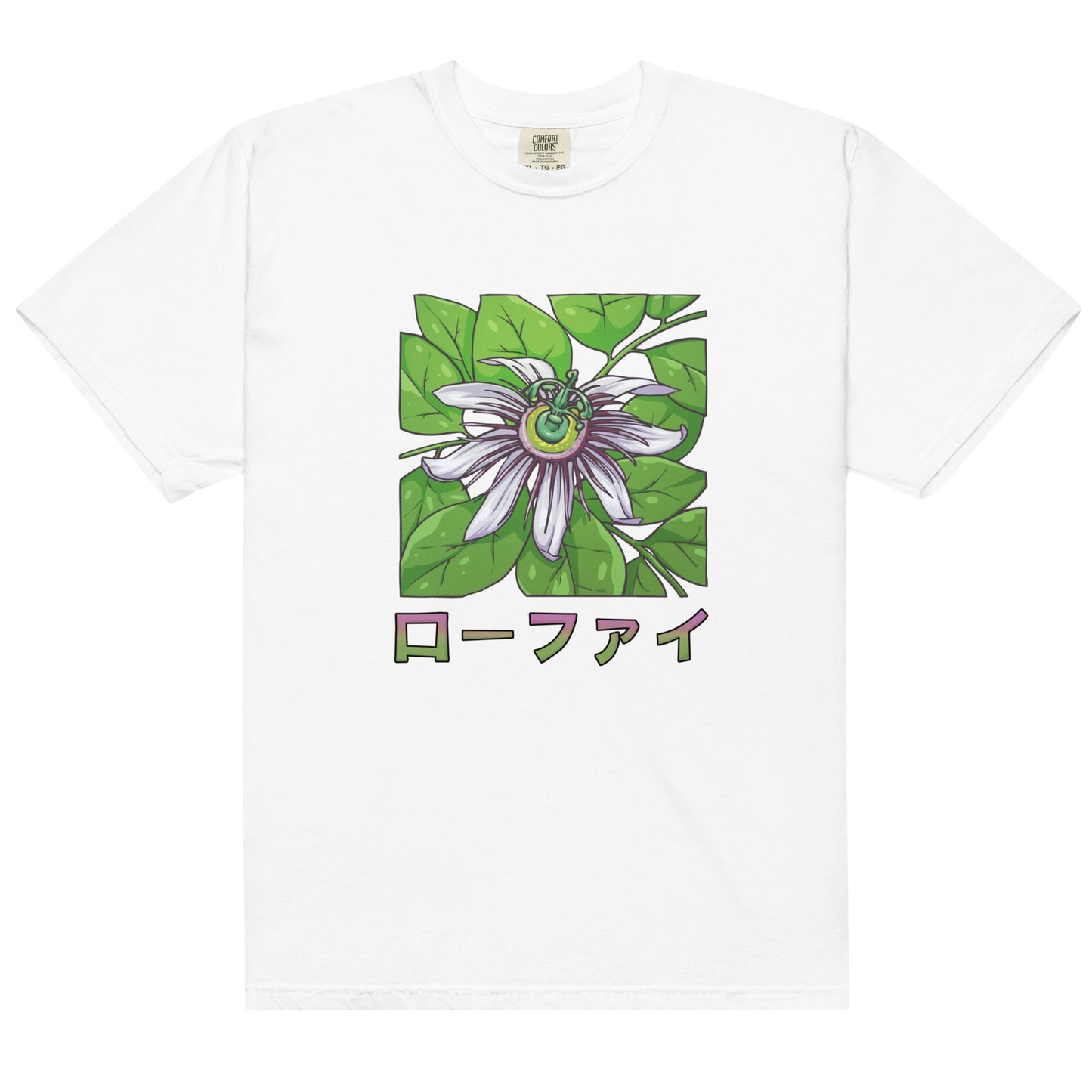 Passionfruit Flower Men’s Garment-Dyed Heavyweight T-Shirt