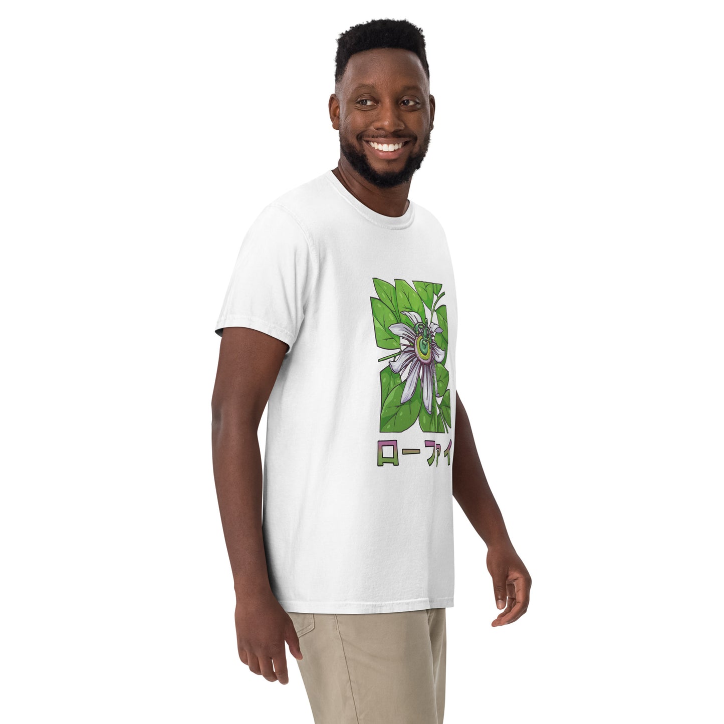 Passionfruit Flower Men’s Garment-Dyed Heavyweight T-Shirt