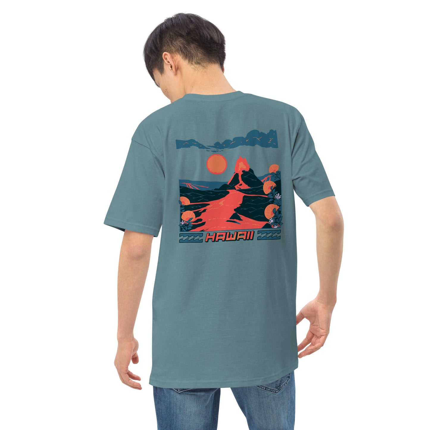 Volcano Hawaii Men’s Premium Heavyweight Tee