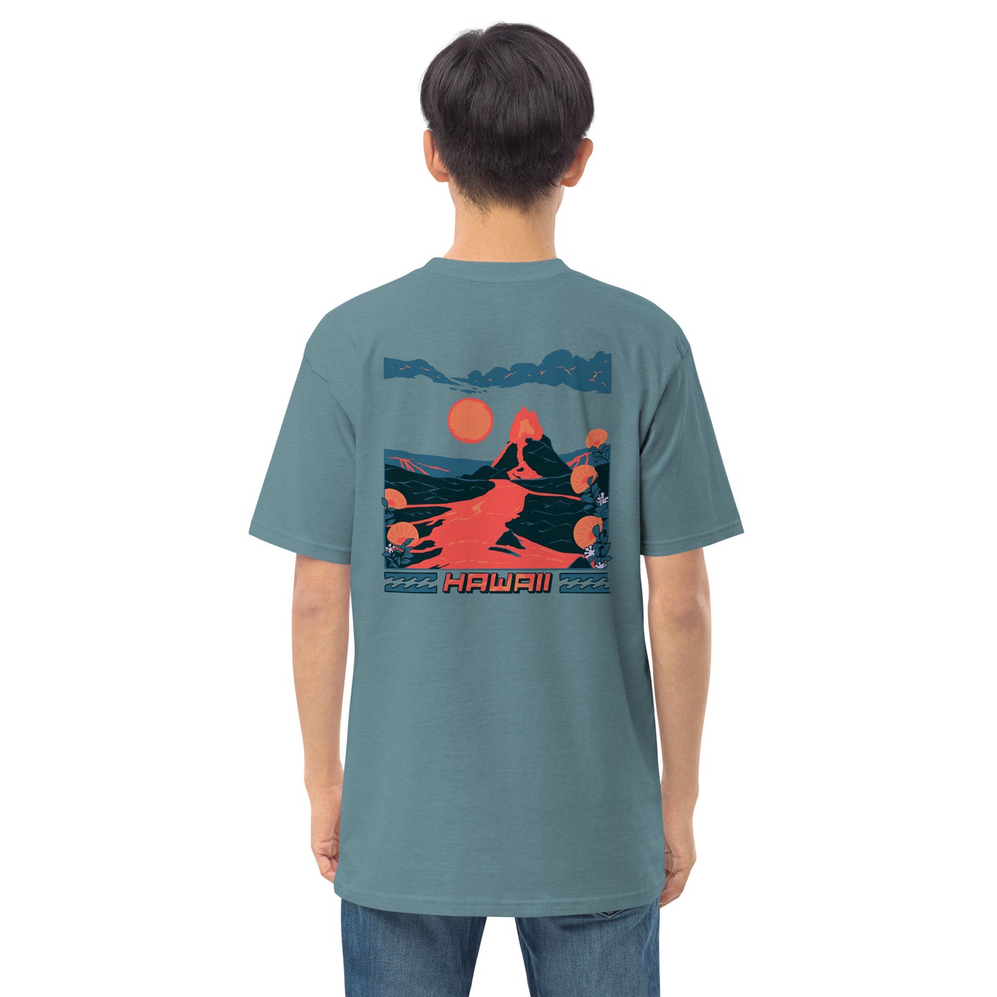 Volcano Hawaii Men’s Premium Heavyweight Tee