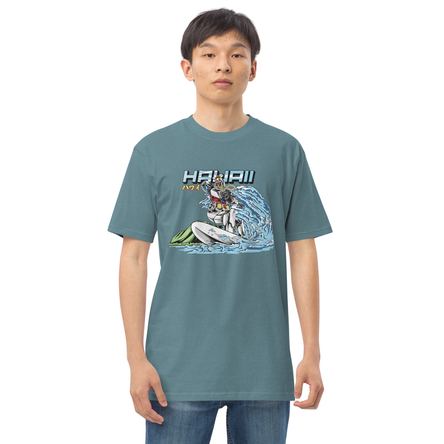 Mecha Surfing Diamond Head Men’s Premium Heavyweight Tee