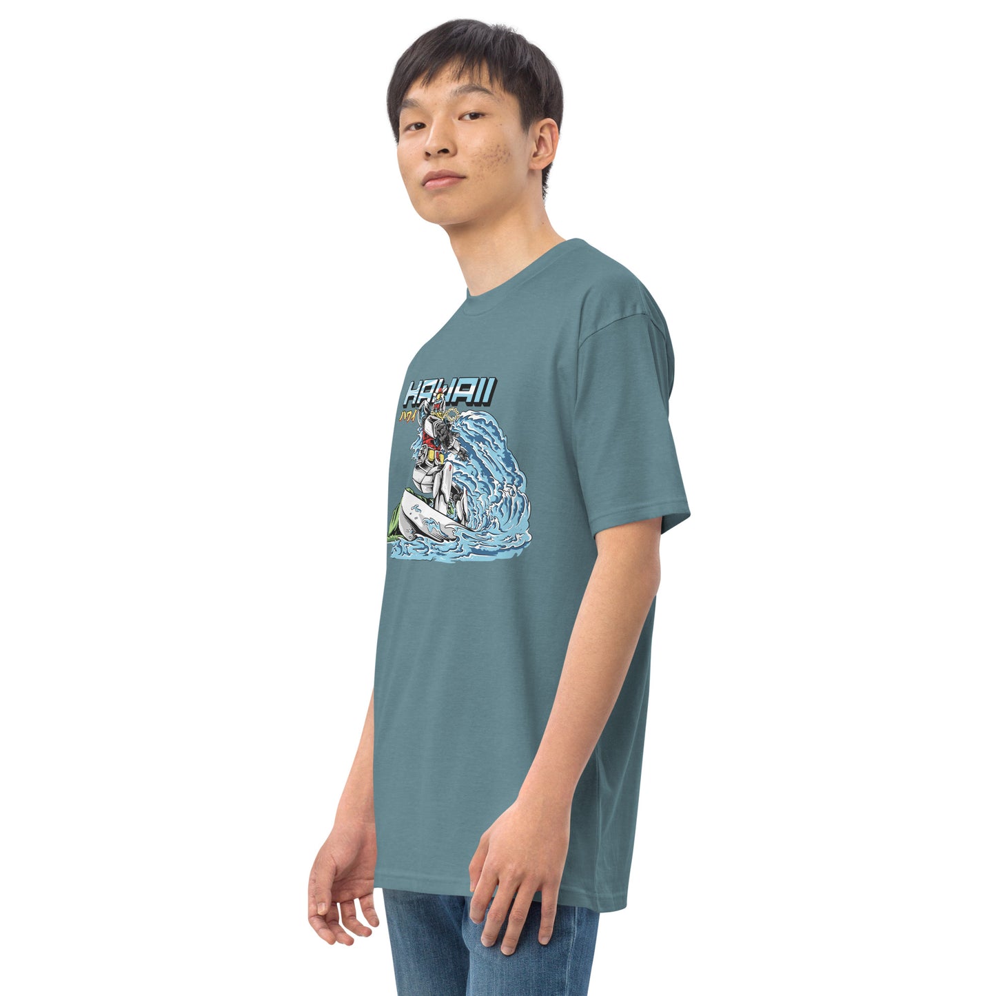 Mecha Surfing Diamond Head Men’s Premium Heavyweight Tee