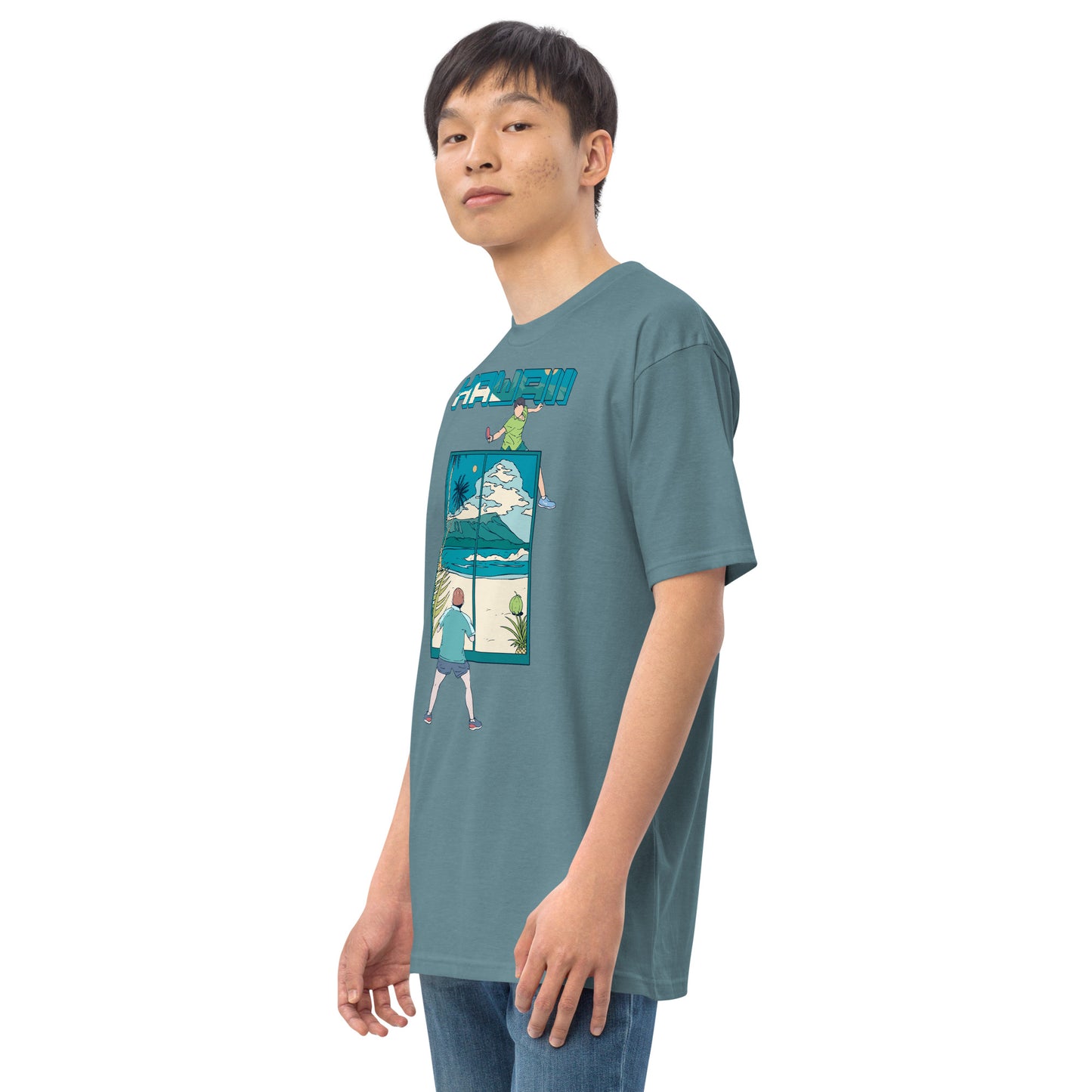 Hawaii Table Tennis Men’s Premium Heavyweight Tee