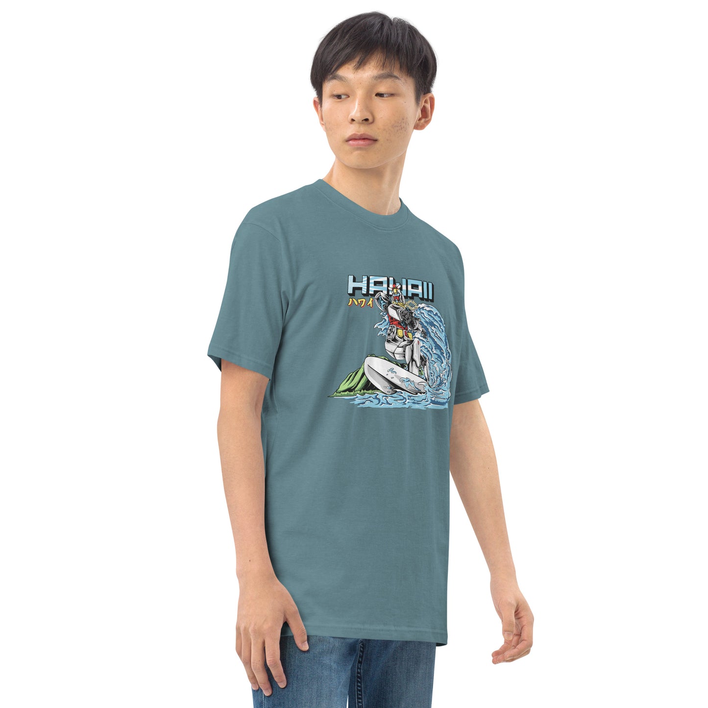 Mecha Surfing Diamond Head Men’s Premium Heavyweight Tee