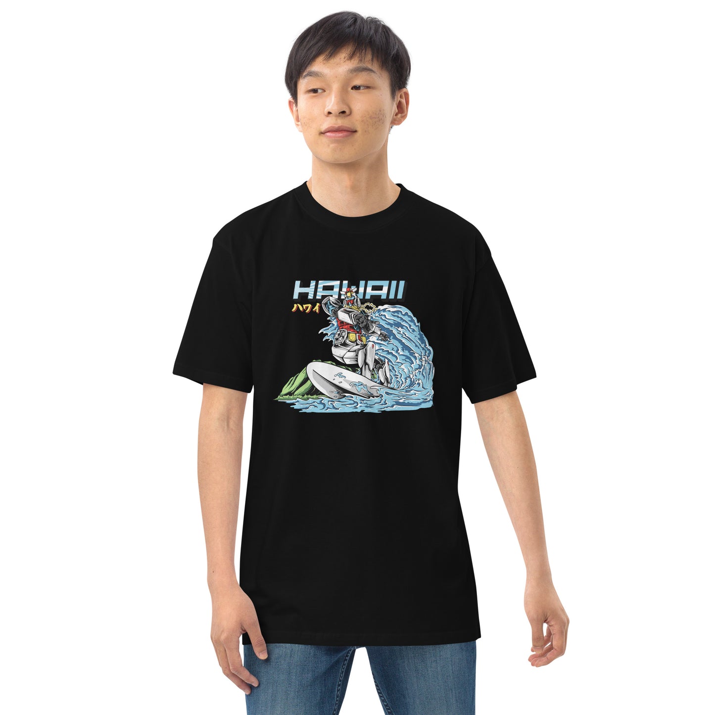 Mecha Surfing Diamond Head Men’s Premium Heavyweight Tee